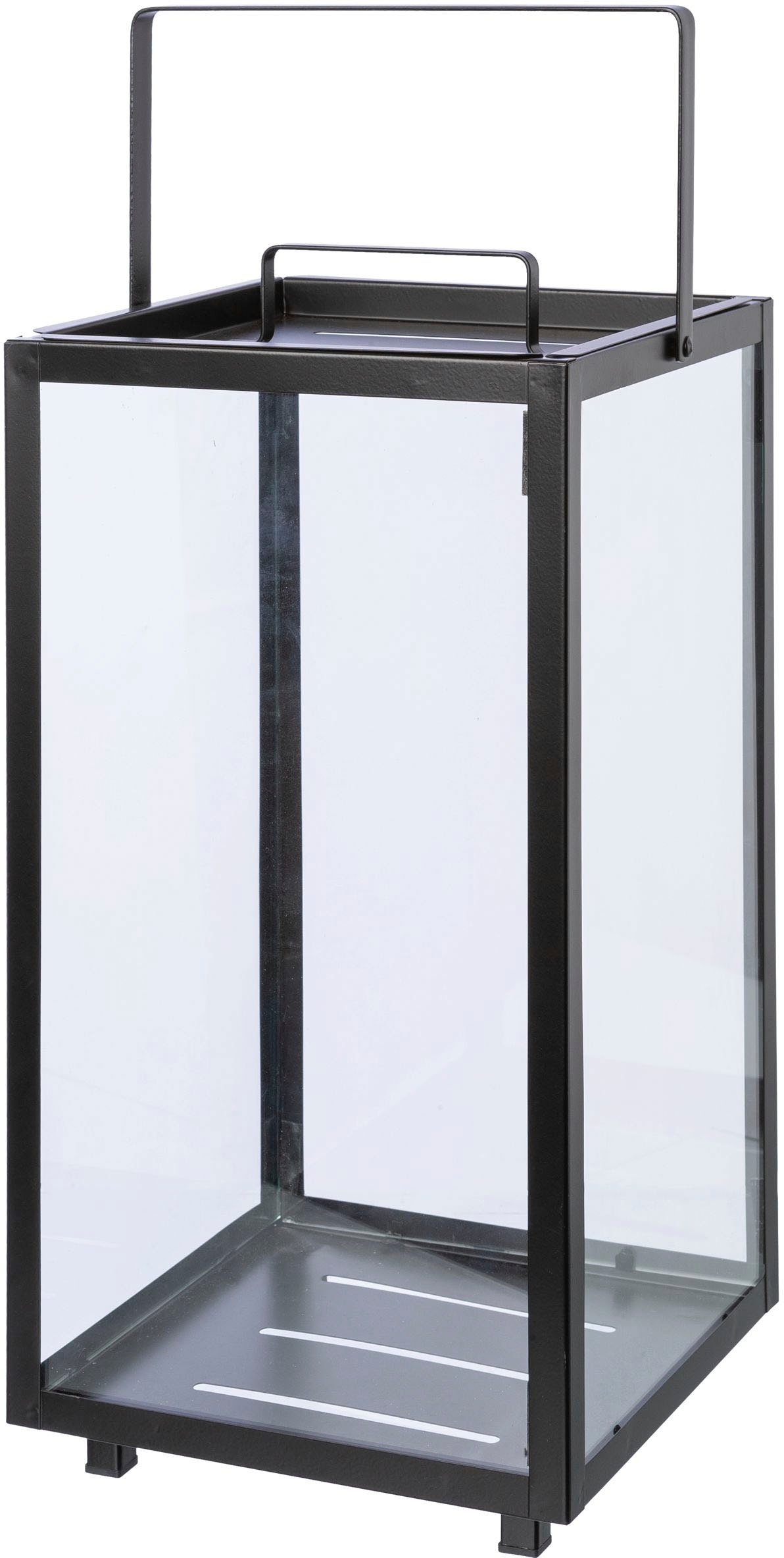 my home Kerzenlaterne »Anela, Stumpenkerzenhalter«, (Set, 2 St.), Kerzenhalter aus Metall und Glas