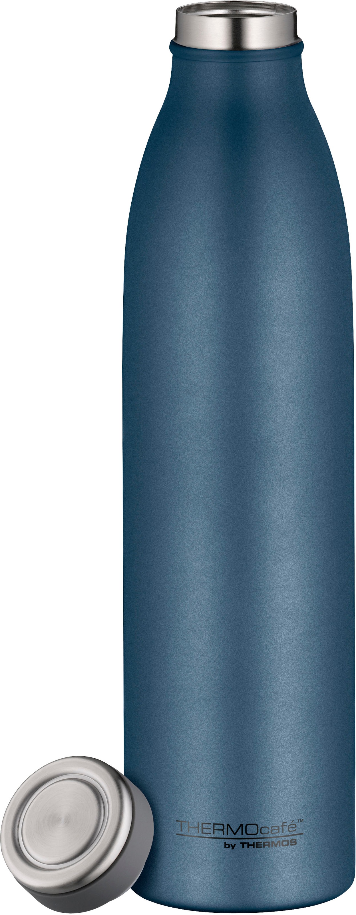 THERMOcafé Isolierflasche »TC BOTTLE, aus doppelwandigem Edelstahl, spülmaschinenfest«, (1 tlg.), gummierter Drehverschluss, absolut dicht bei Kohlensäure