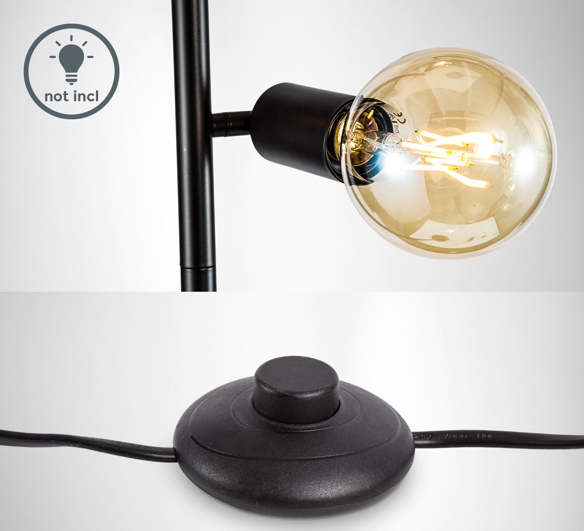 Leuchtmittel Ohne Stehlampe, B.K.Licht E27 Metall, schwarz, für Kabelschalter | Leuchtmittel, Fassung, BAUR Inkl.