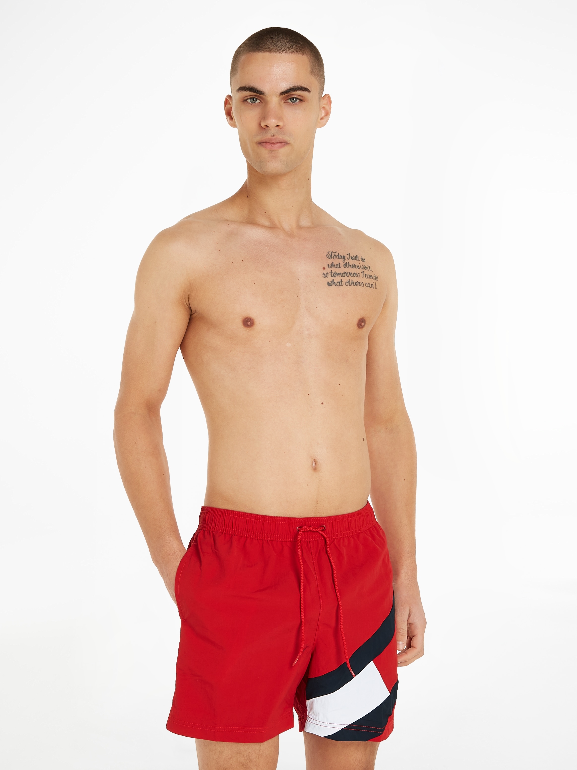 Tommy Hilfiger Swimwear Badeshorts »SF MEDIUM DRAWSTRING«, mit Tommy Hilfiger Markenlabel