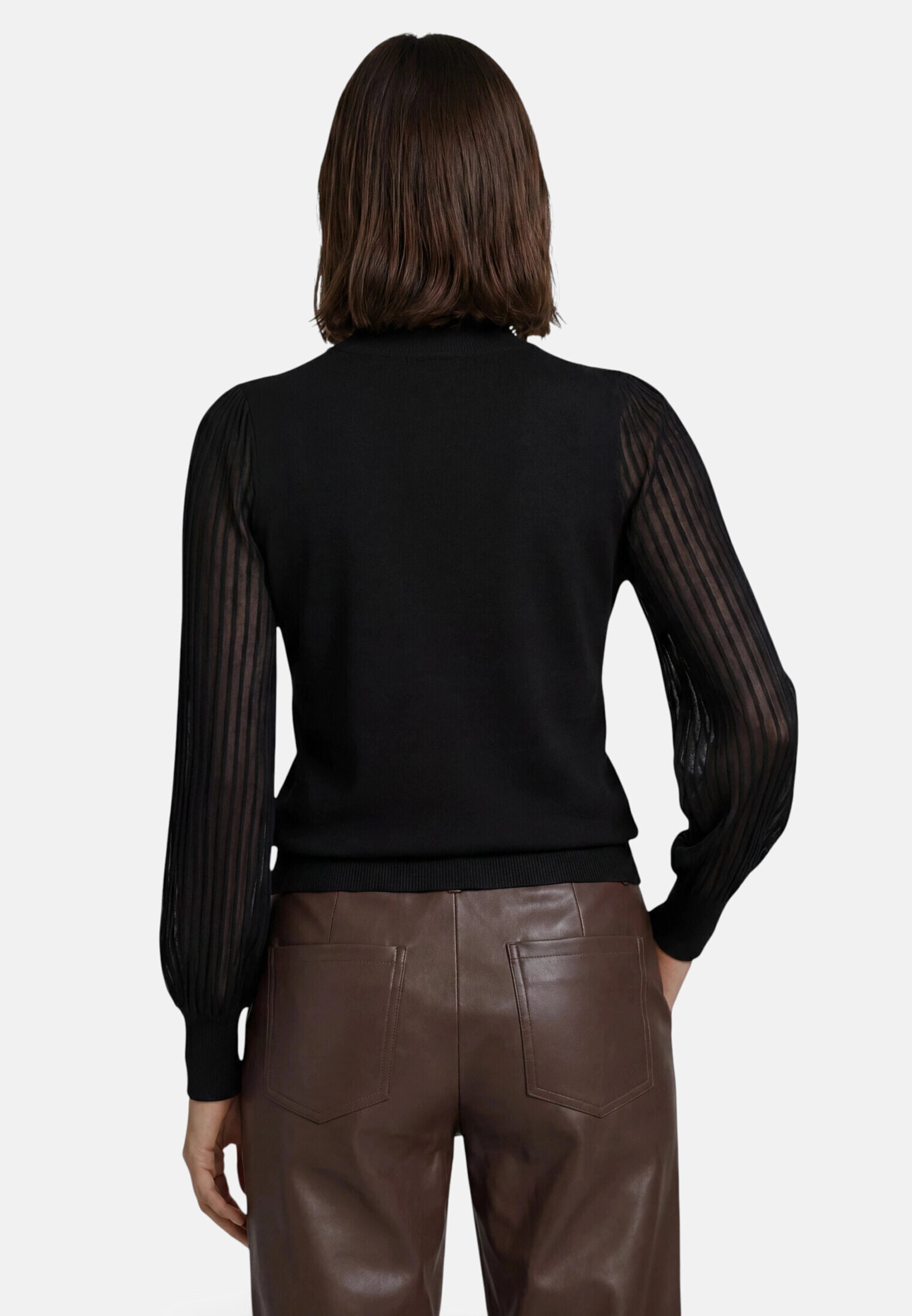 Zero Strickpullover »Damen mit Spitzenärmeln« 1 Stk. Struktur