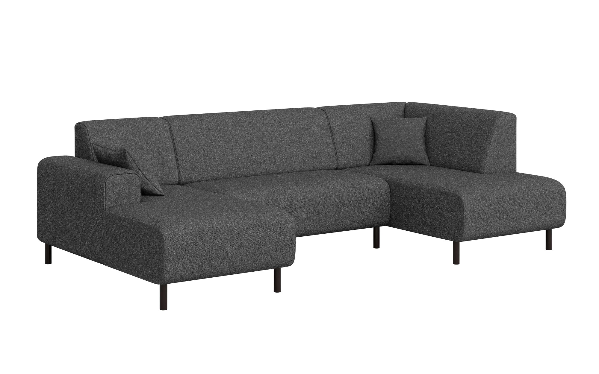 Home affaire Wohnlandschaft »ARROS U-Form mit Wellenunterfederung, Maße B/T/H: 300/163/81 cm«, incl. Zierkissen, mit Recamiere links/rechts bestellbar, auch in Cord