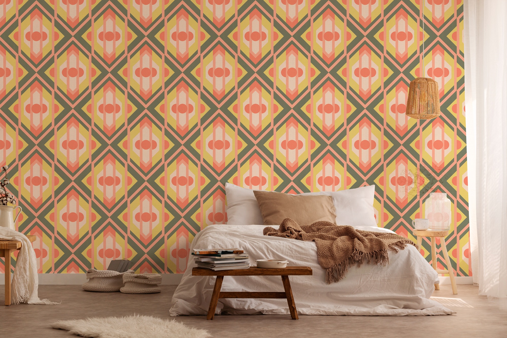 A.S. Création Vliestapete »Retro Chic 3D-Tapete Mustertapete Grafik 3D« matt strukturiert Vliestapete Kunst für Schlafzimmer Küche Wohnzimmer 3D Design modern