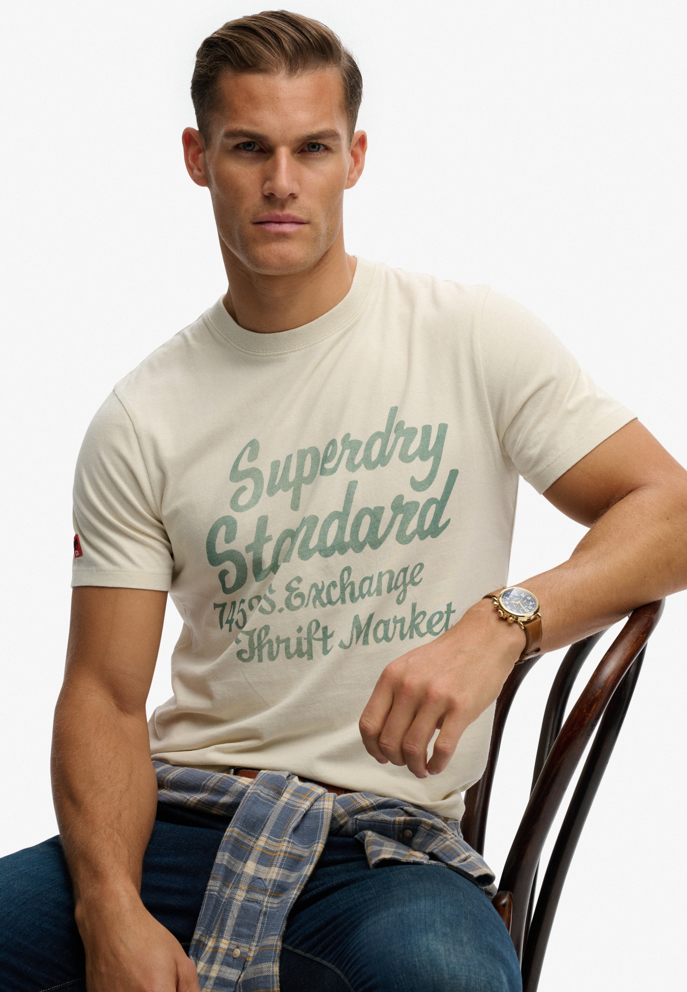 Superdry Rundhalsshirt »Industry Worker Relaxed Tee«