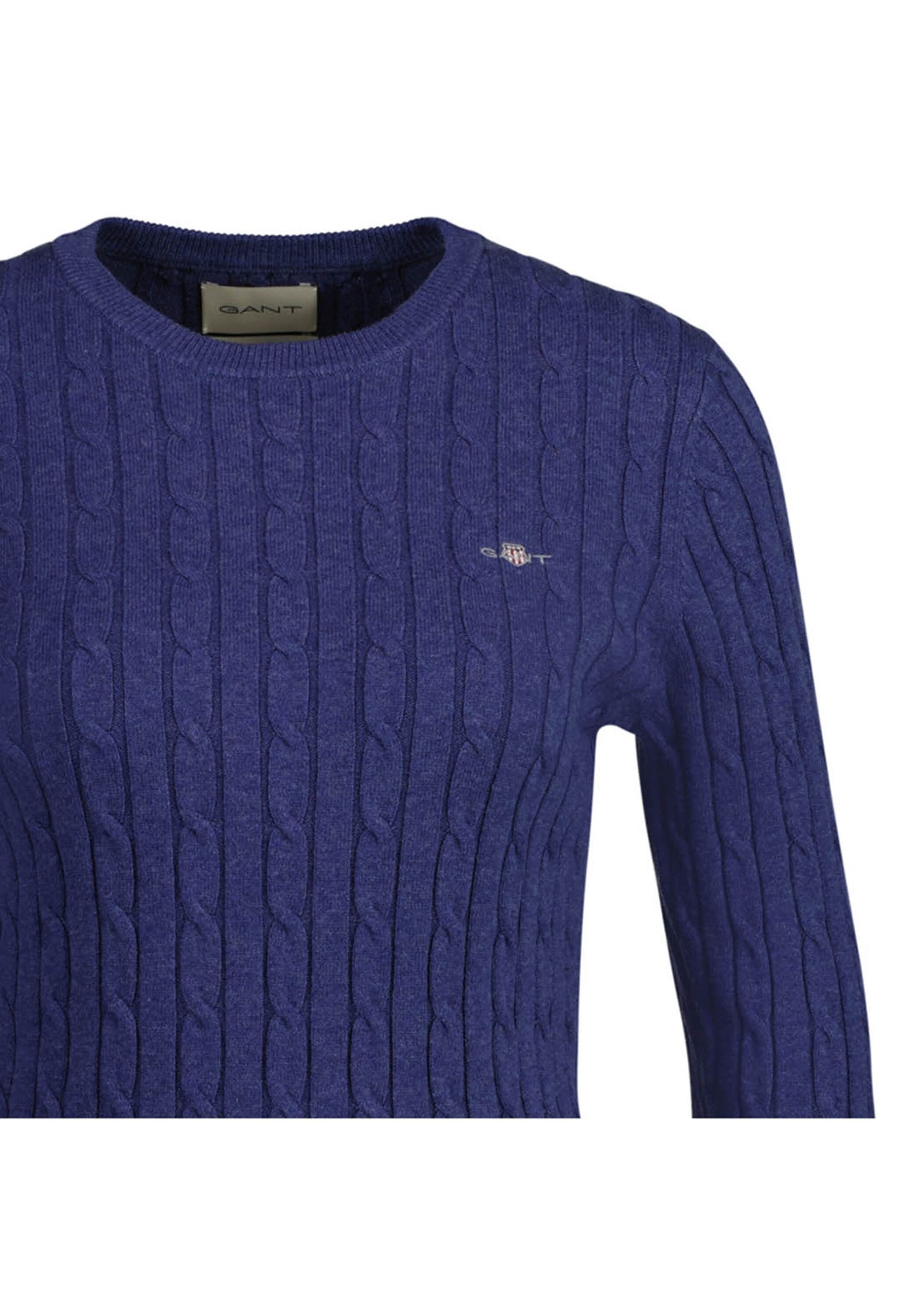 Gant Sweater "Strickpullover STRETCH COTTON CABLE C-NECK" günstig online kaufen