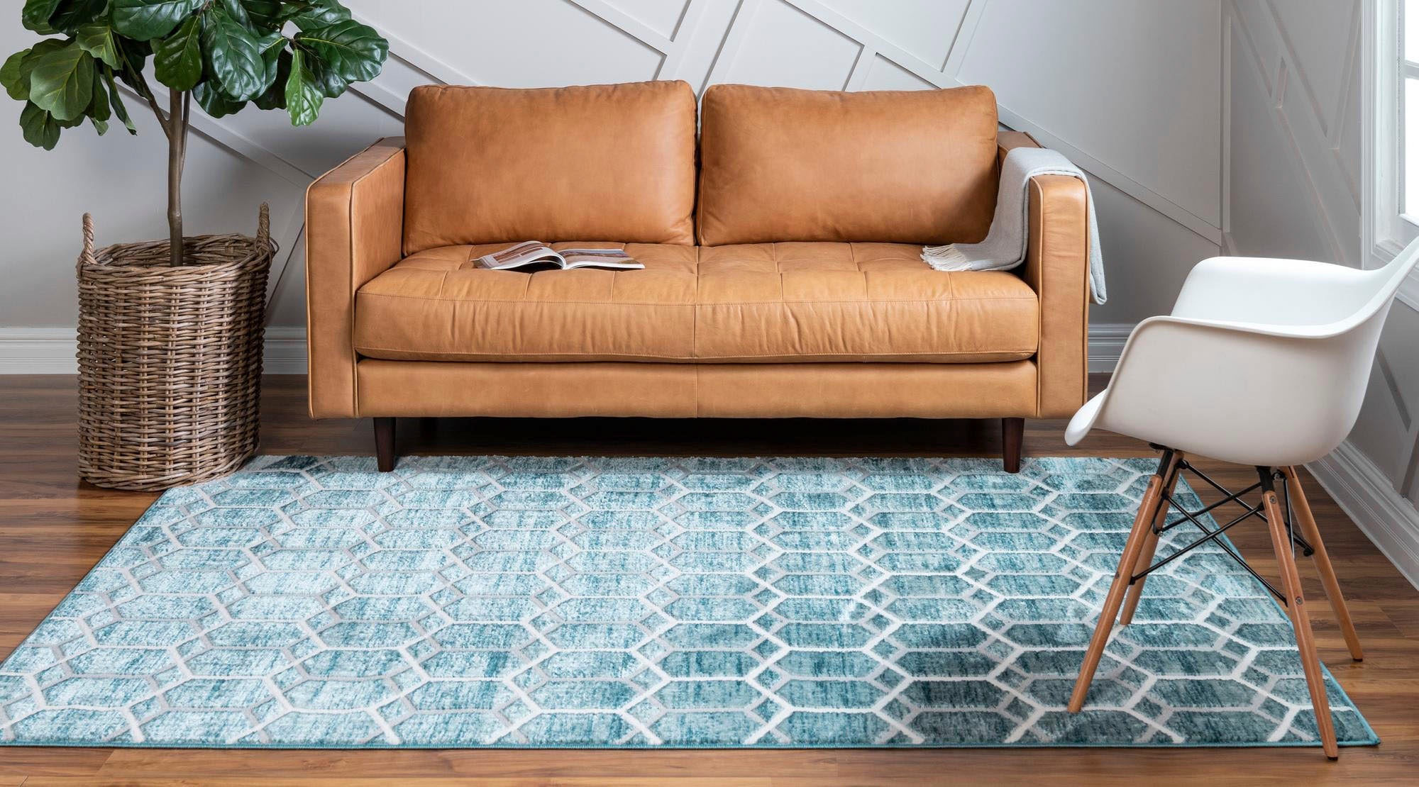 Myflair Möbel & Accessoires Teppich »Titan Trellis Lagerräumung«, rechteckig, 13 mm Höhe, Kurzflor, gewebt, modernes geometrisches Design
