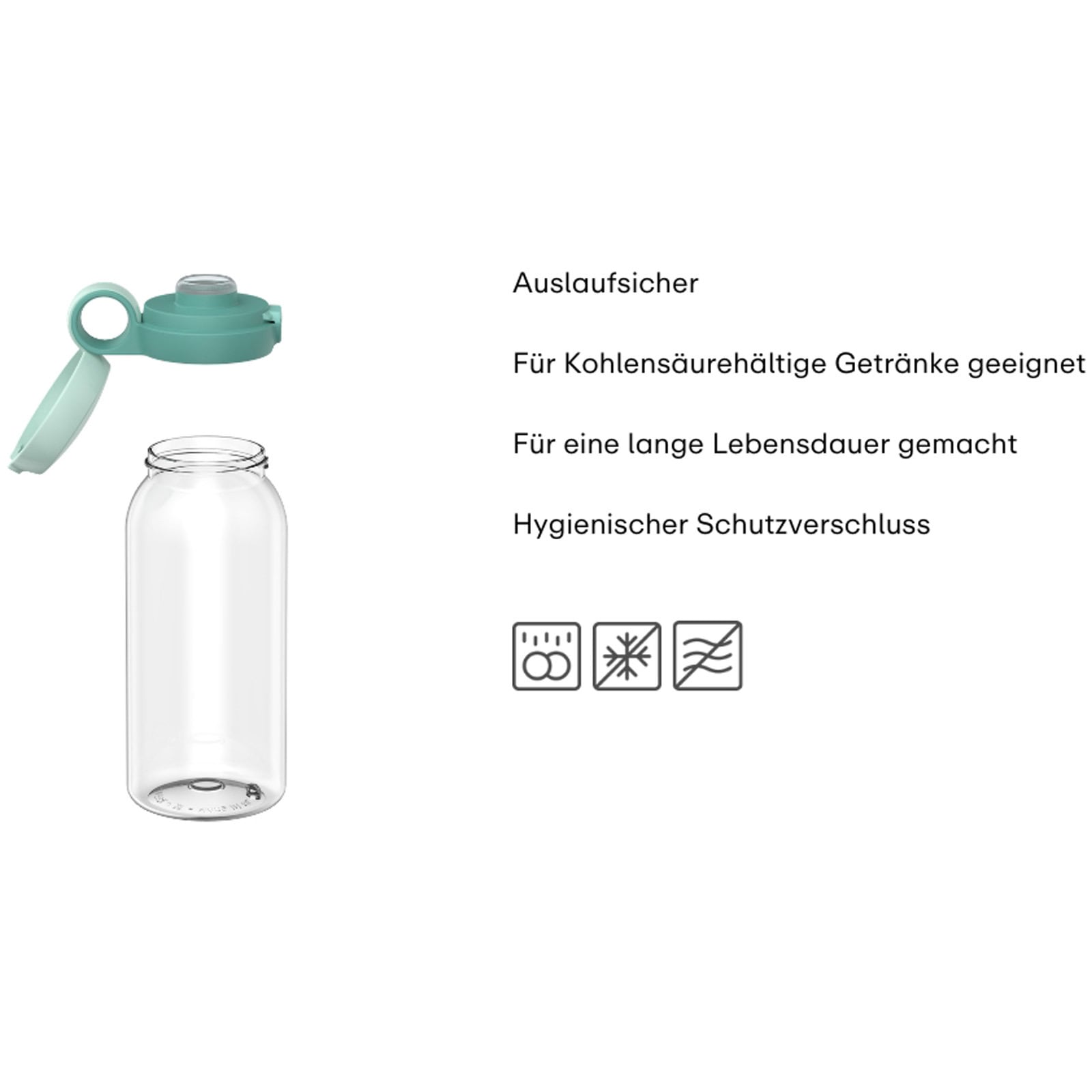Mepal Trinkflasche »Trinkflasche mit Klappdeckel Campus 600 ml« Spülmaschinengeeignet