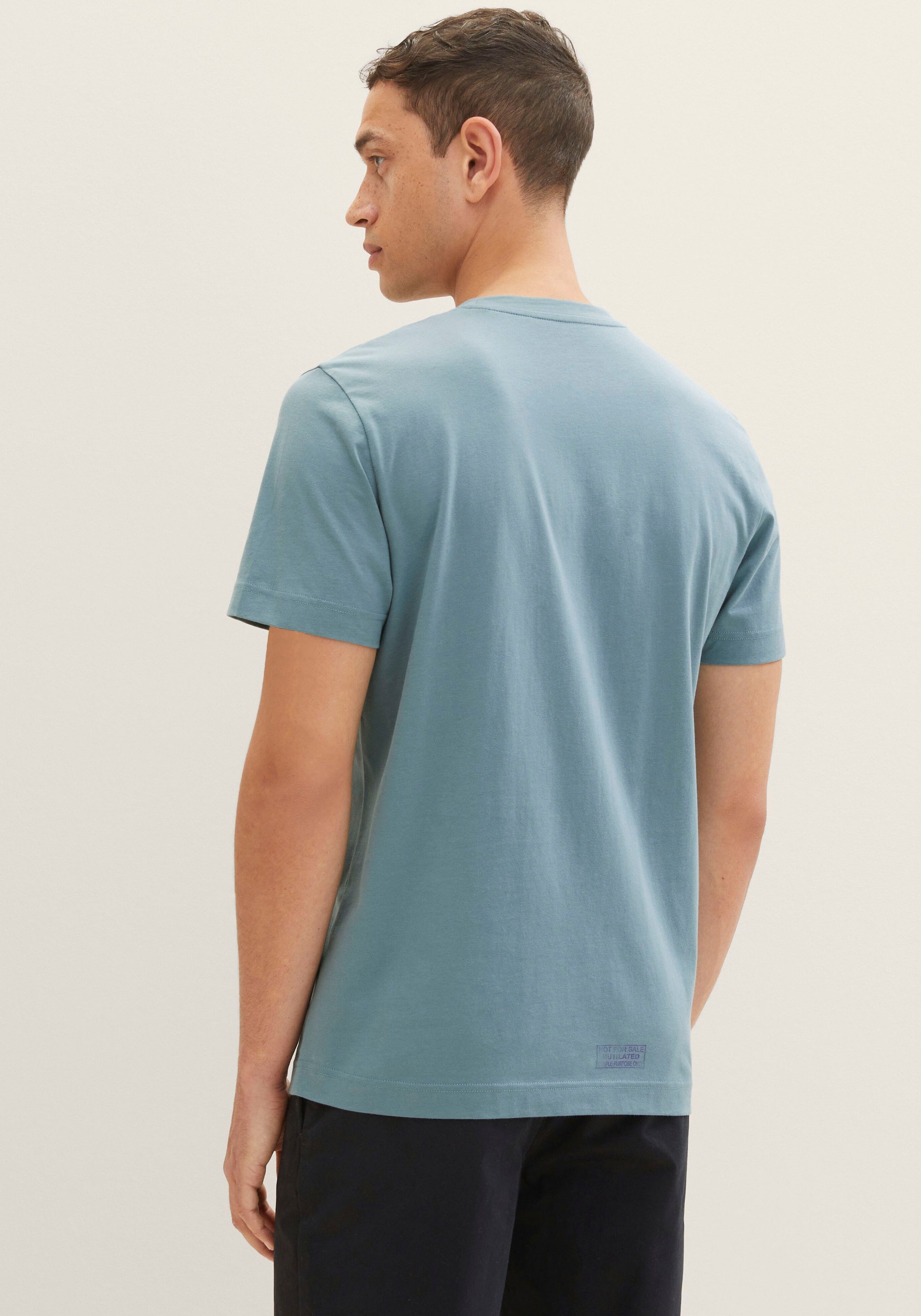 TOM TAILOR T-Shirt, 1x mit großem Print 1x mit kleinem Logo auf der Brust