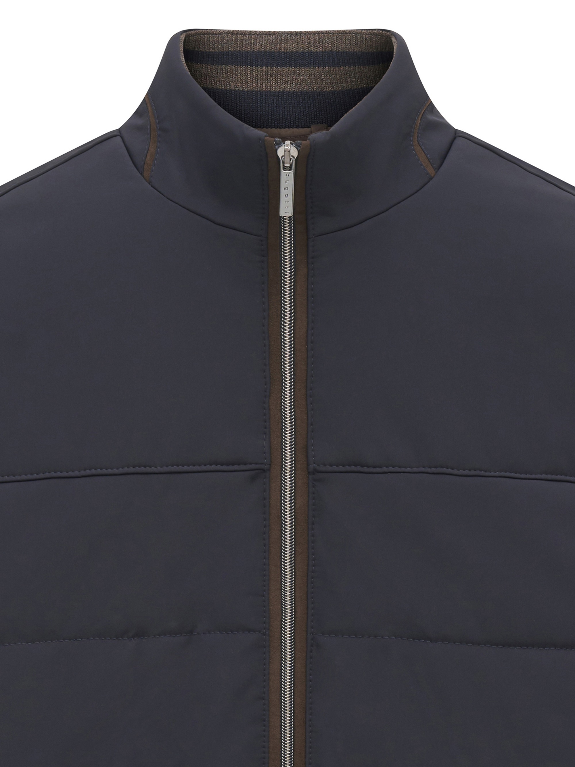 bugatti Strickjacke »Regular Fit« Regular Fit Hybrid Stehkragen