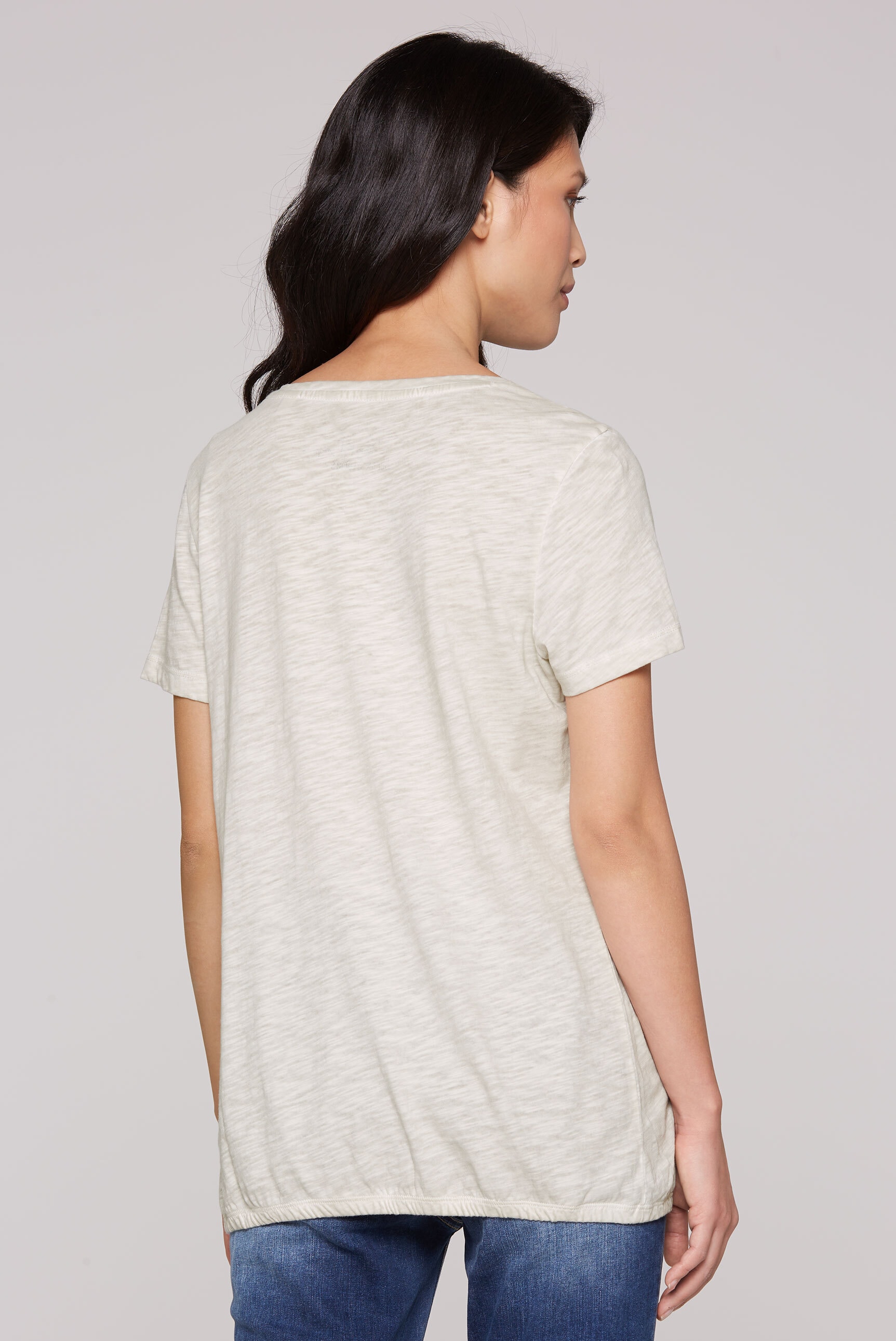 SOCCX V-Shirt, mit Gummizug im Saum