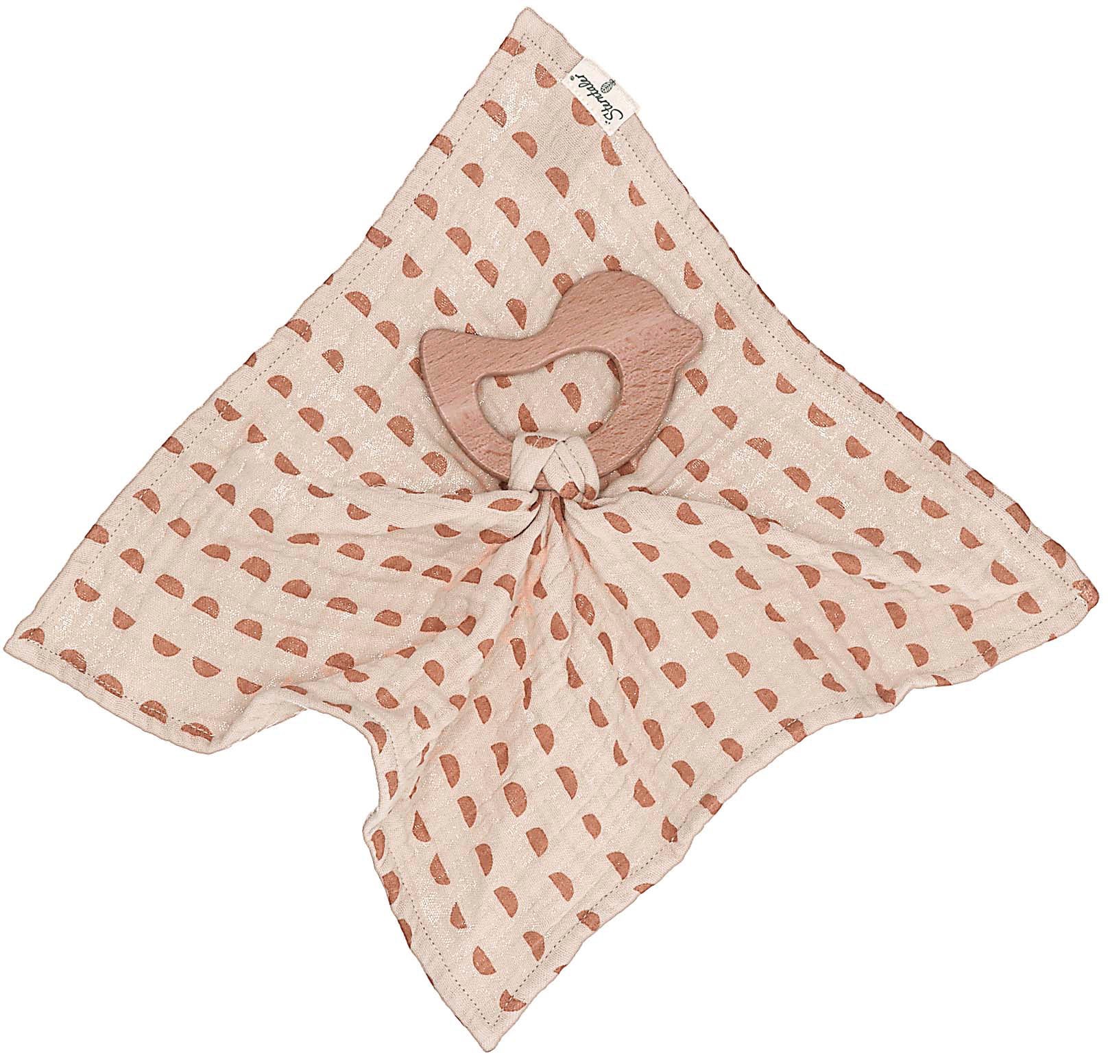 Sterntaler® Schmusetuch »Stay true to nature, Enna+Otti, beige«, Mit Beißring aus Holz