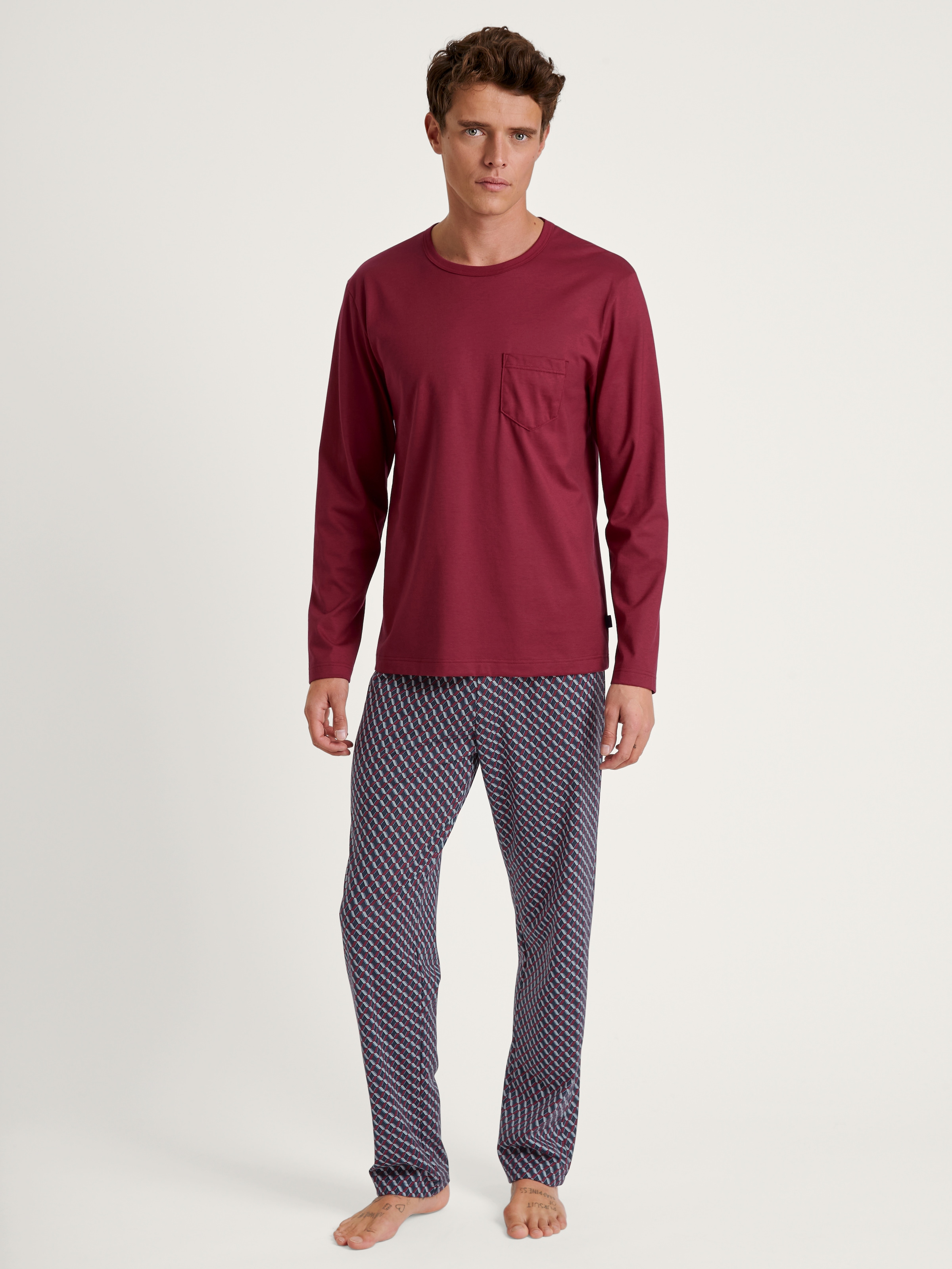 CALIDA Pyjama "Relax Imprint" 2 Stk. tlg., mit aufgesetzter Brusttasche günstig online kaufen