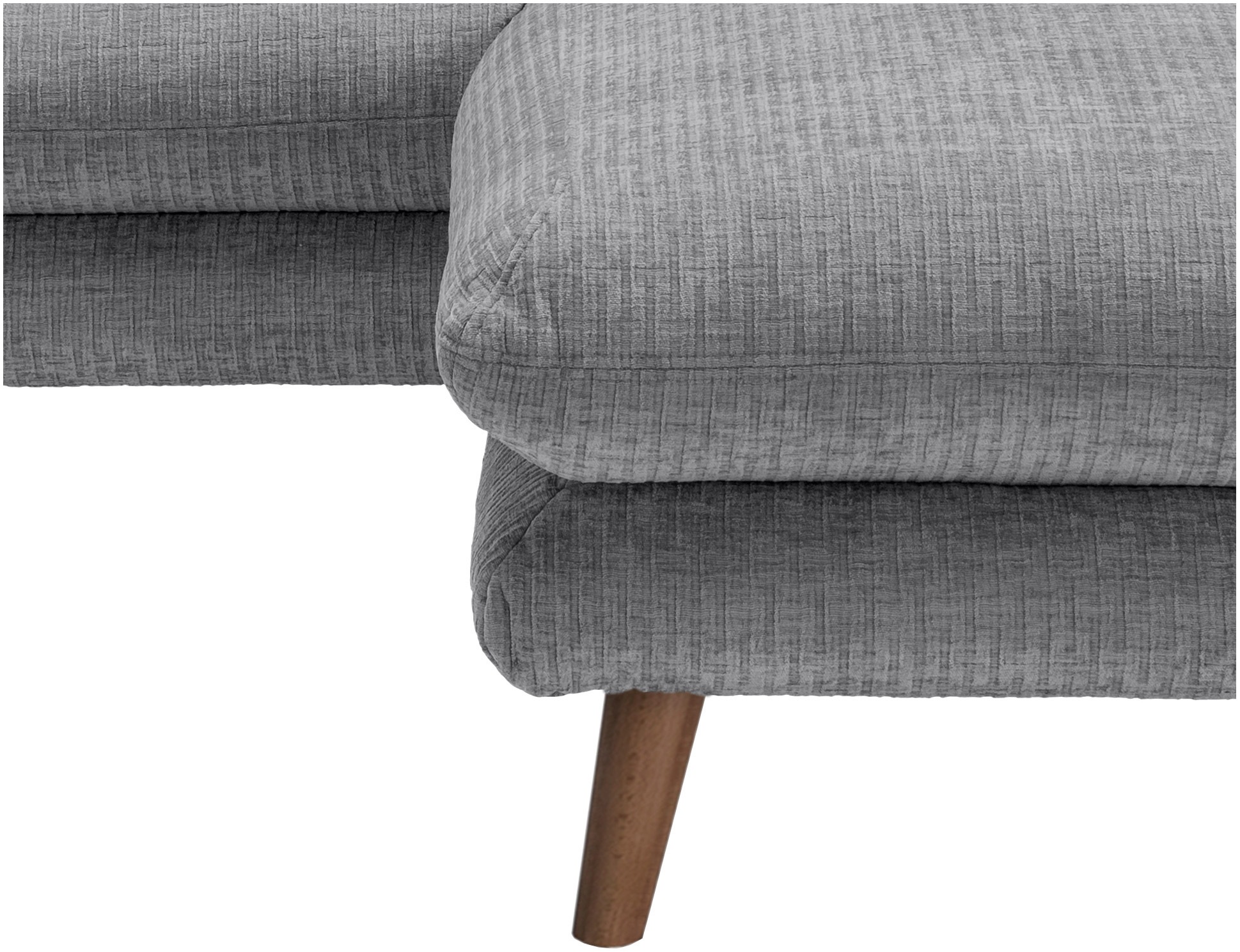 INOSIGN Ecksofa »Lazio modern und bequem, schmale Armlehnen, tolle Detailverarbeitung«, mit buchefarbenem Holzfuß