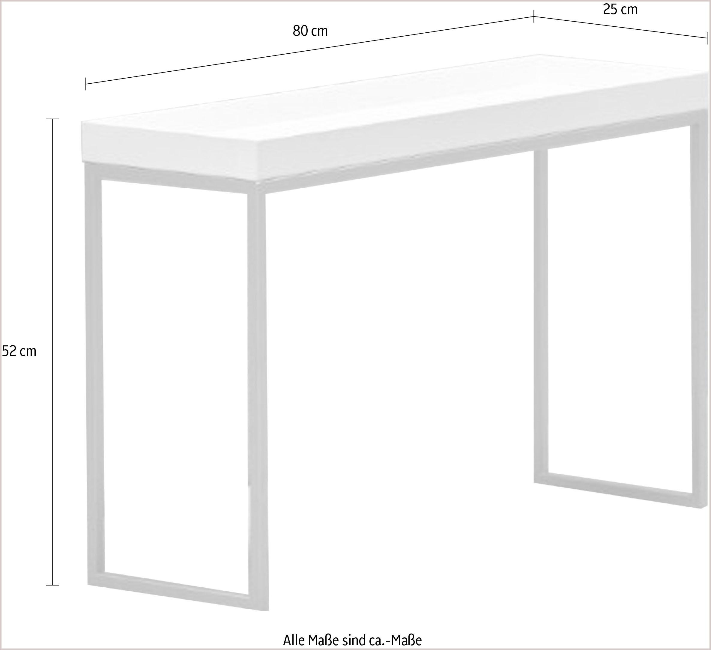 jankurtz Konsolentisch »pizzo«, in verschiedenen Gestellfarben, Breite 80 cm