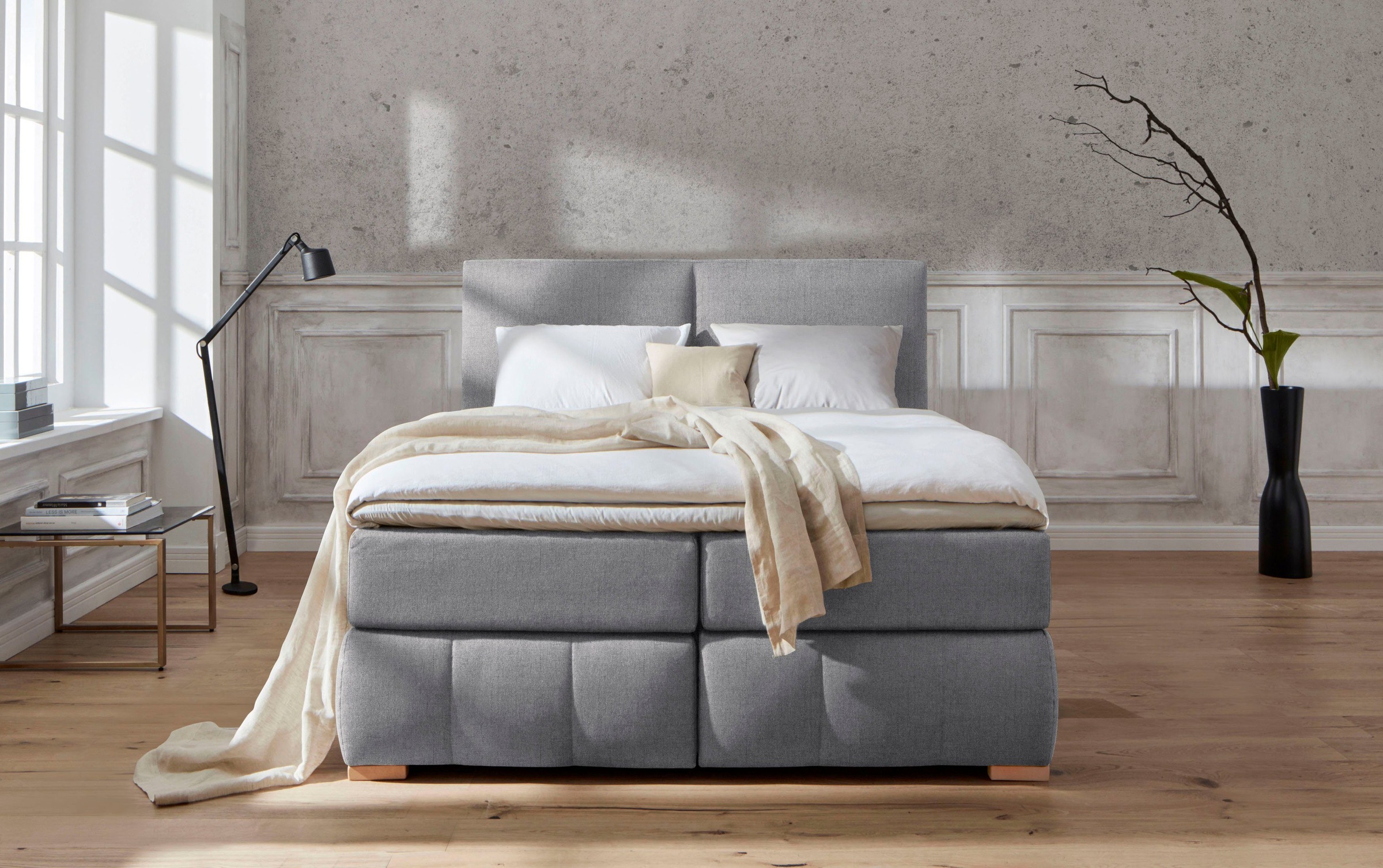 Home affaire Boxspringbett "Wehma" inkl. Topper in 3 verschiedenen Matratze günstig online kaufen