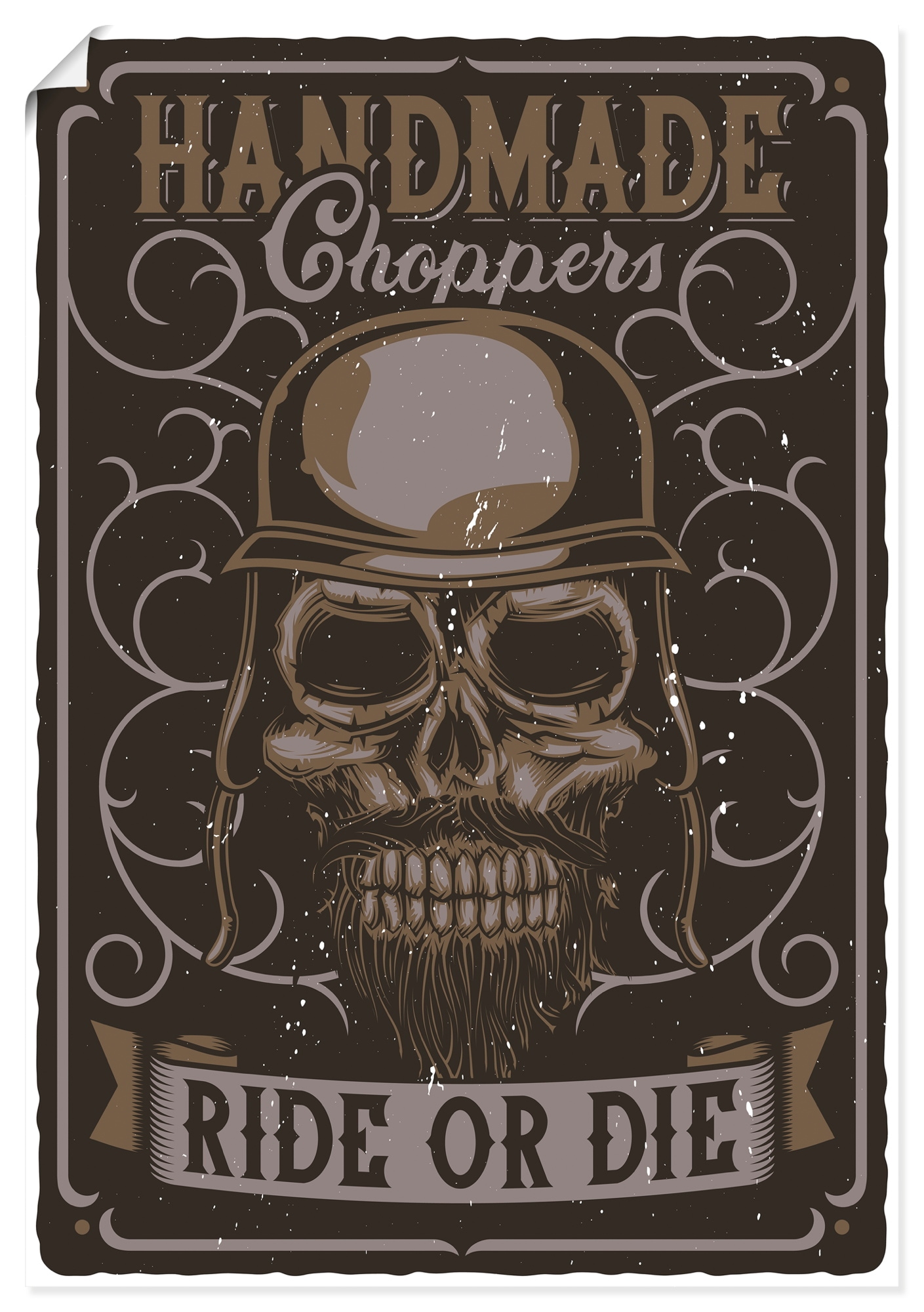 Artland Wandbild "Totenkopf" 1 Stk. tlg. als Alubild, Leinwandbild, Poster, Wandaufkleber in verschied. Größen