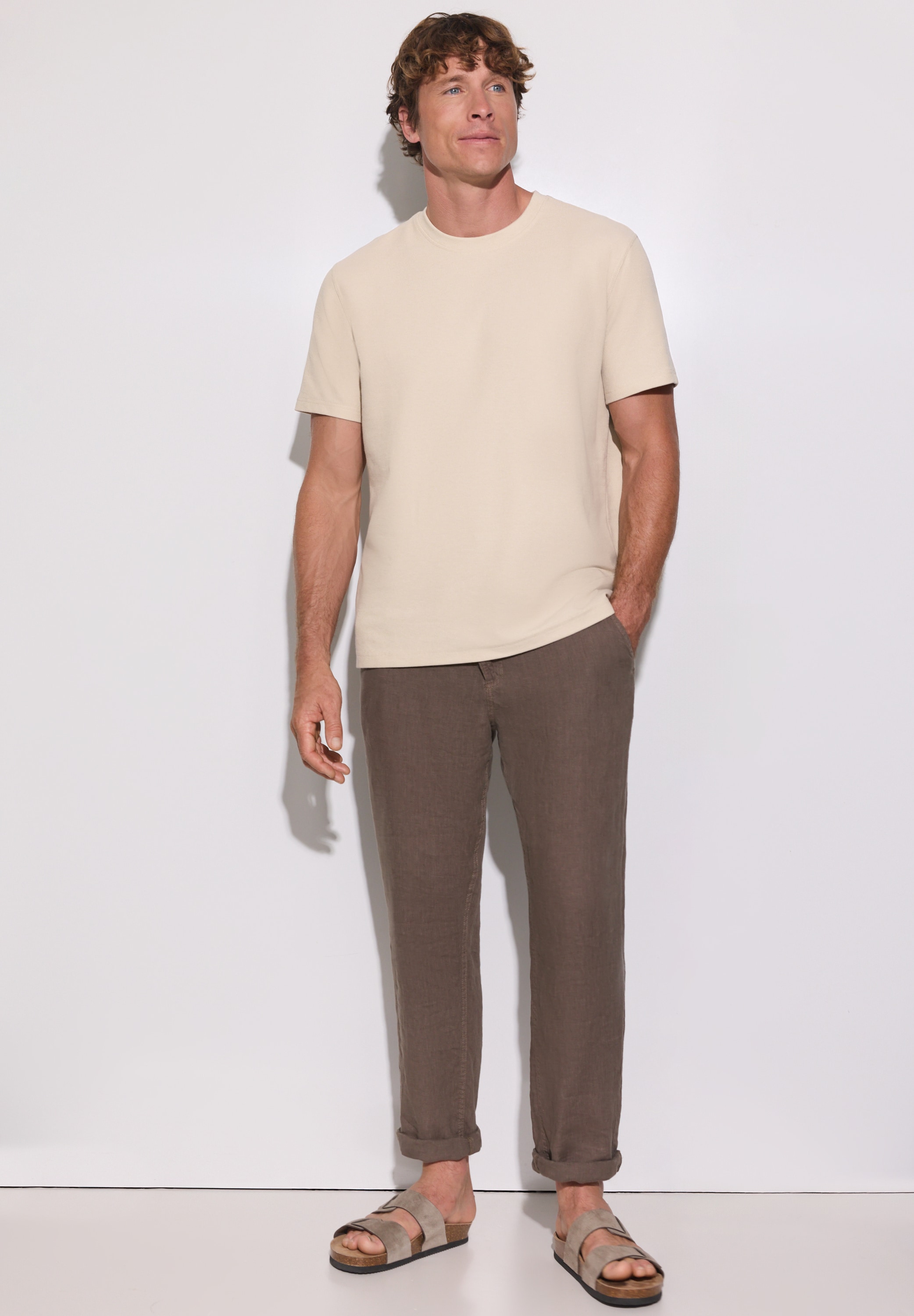 STREET ONE MEN Langarmshirt im soften Baumwoll-Mix