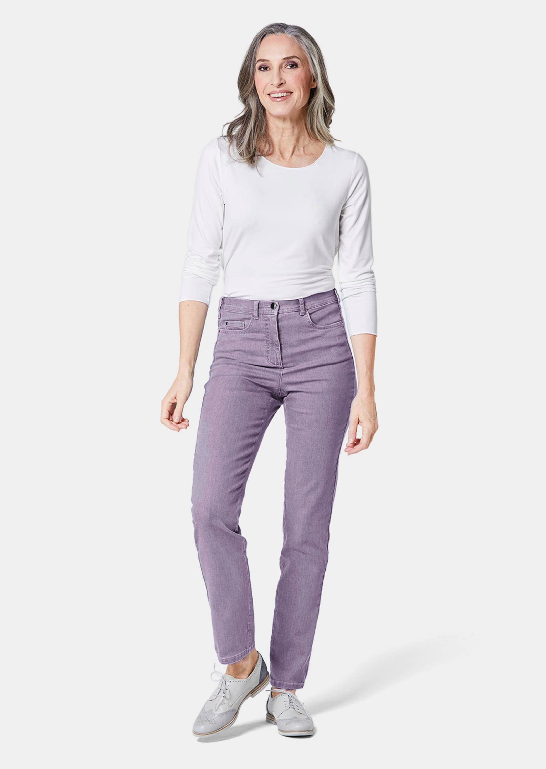 GOLDNER LOUISA Slim Fit Jeans Lavender 42 3