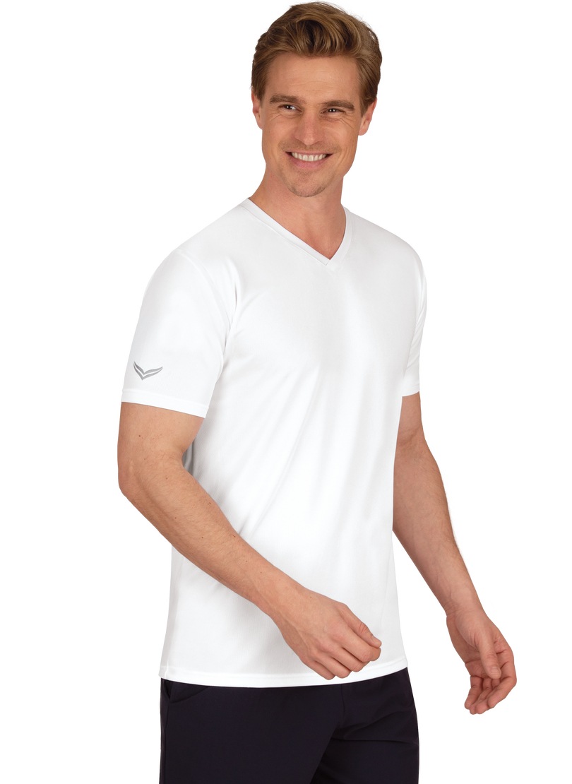 Trigema T-Shirt »TRIGEMA V-Shirt COOLMAX®«, (1 tlg.)