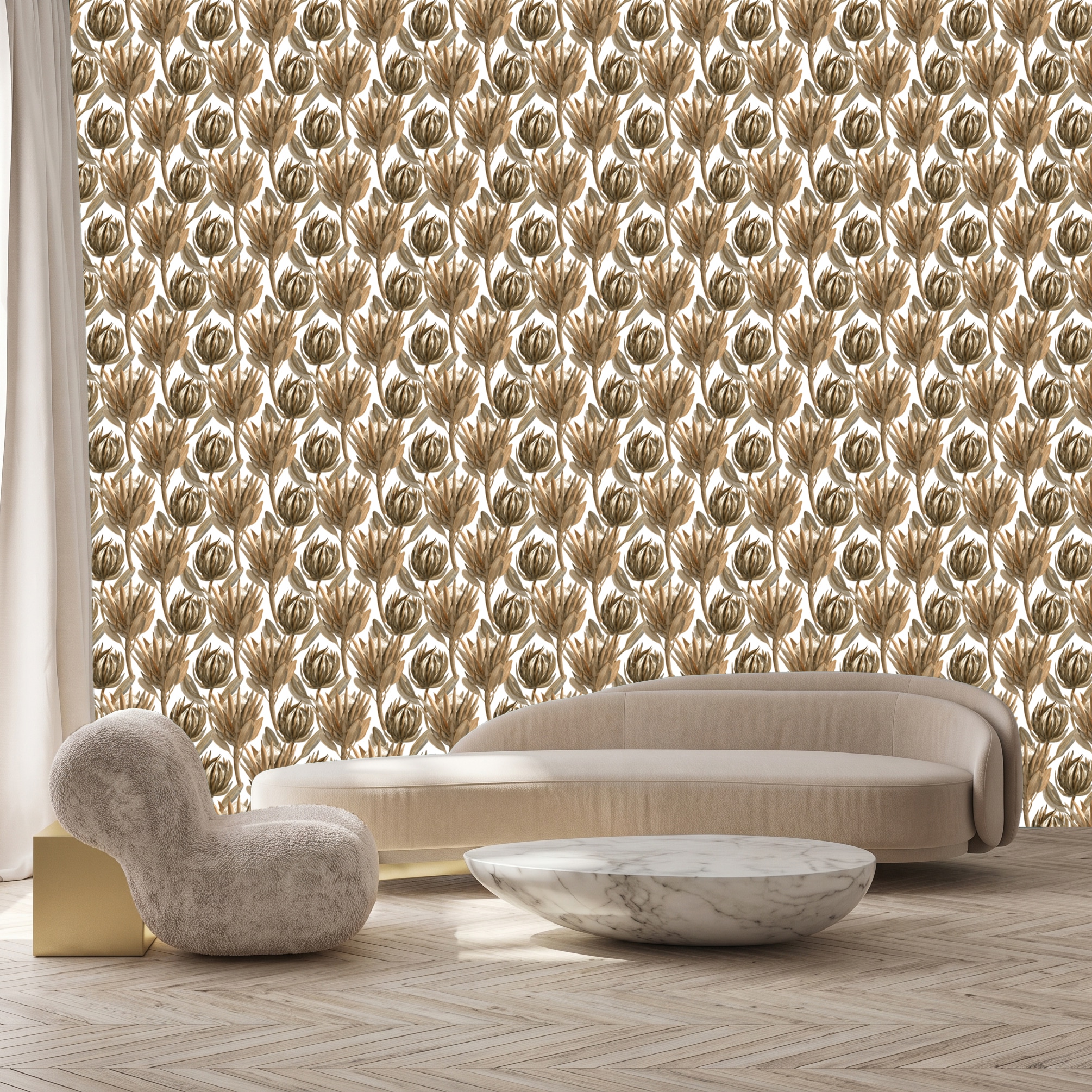 queence 3D-Tapete »Tulpen und andere Blumen, selbstklebendes Wandpaneel« Motiv | bedruckt | mehrfarbig texturiert 60 x 250 cm Fototapete, Mustertapete, Anbringung ohne Kleister