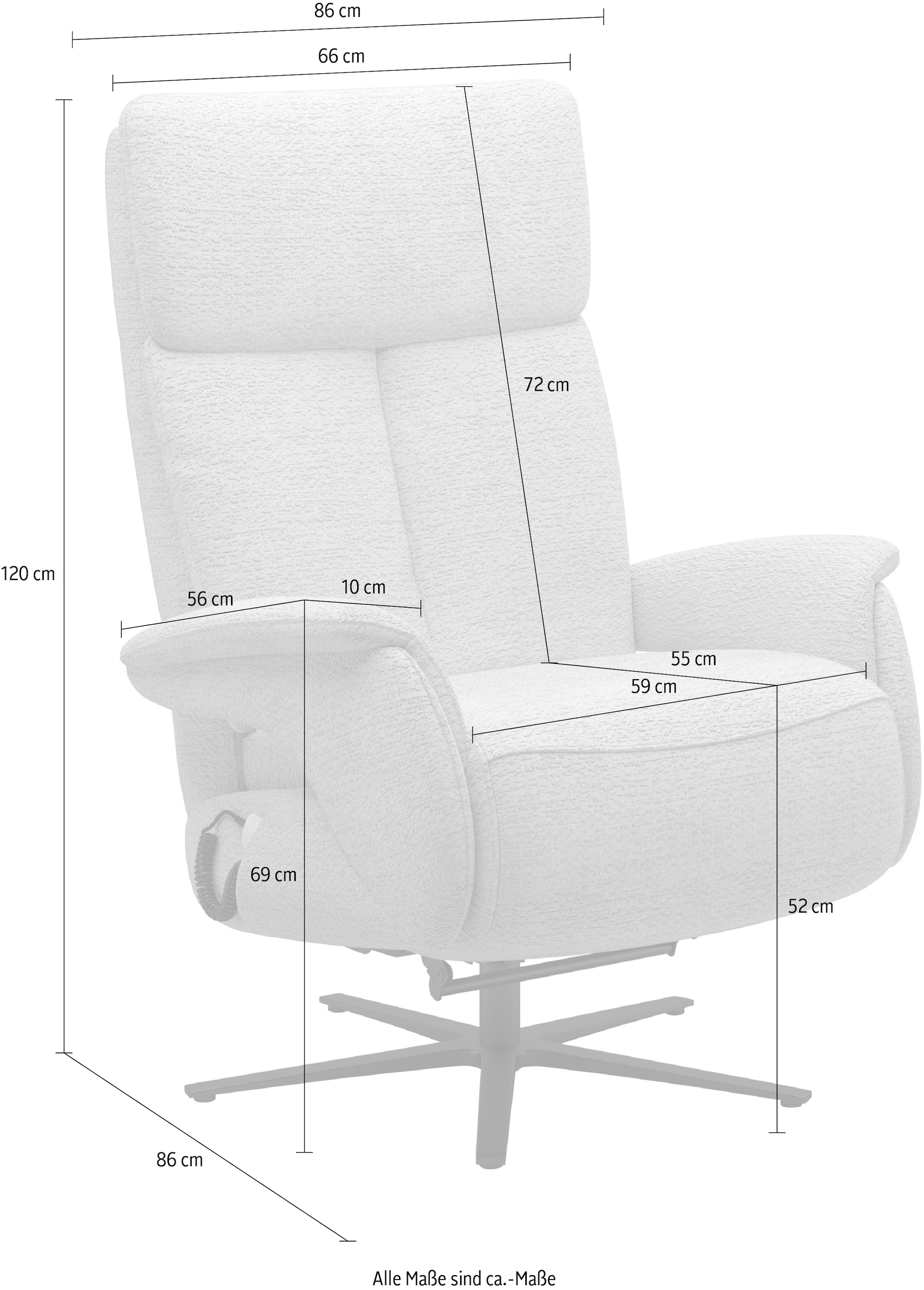 sit&more TV-Sessel »TV Sessel Triple Seven Xtra large«, mit Herz-Waage und 3 Motoren