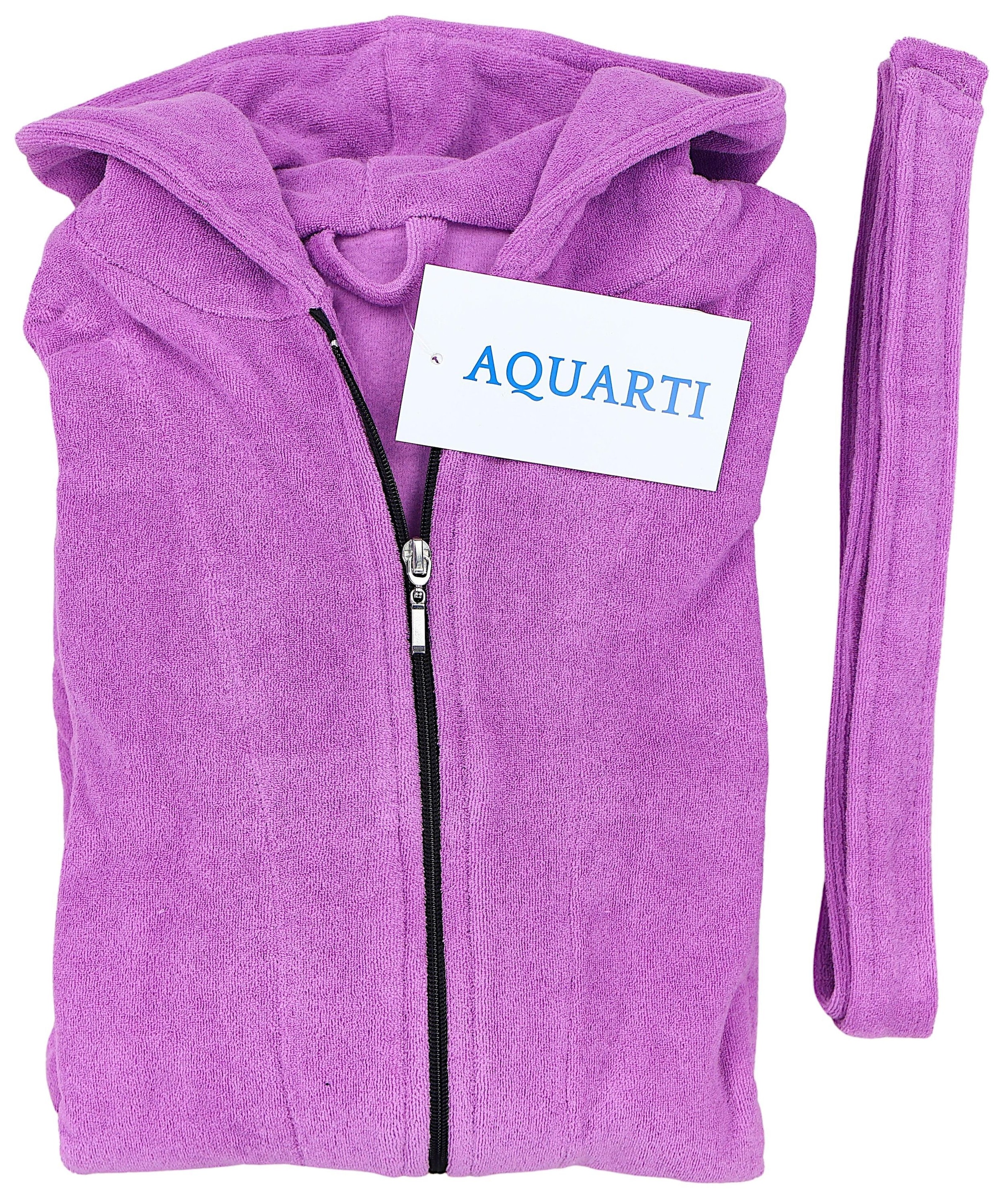 AQUARTI Damenbademantel »Bademantel Aquarti Damen Bademantel mit Reißverschluss Lang«