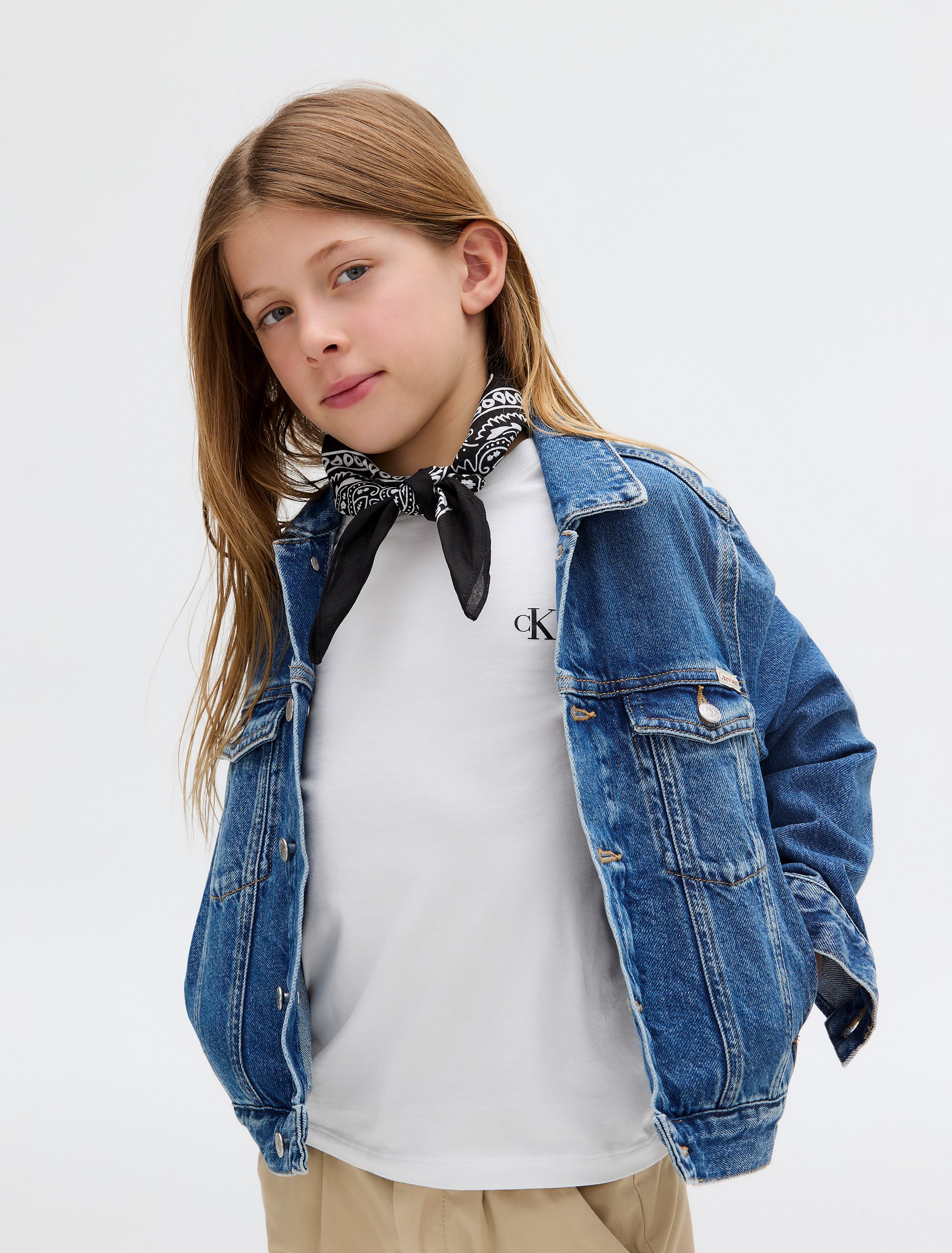 Calvin Klein Jeans T-Shirt »Chest Mono Ls T-Shirt 2-Pack« für Kinder bis 16 Jahre und mit Logodruck