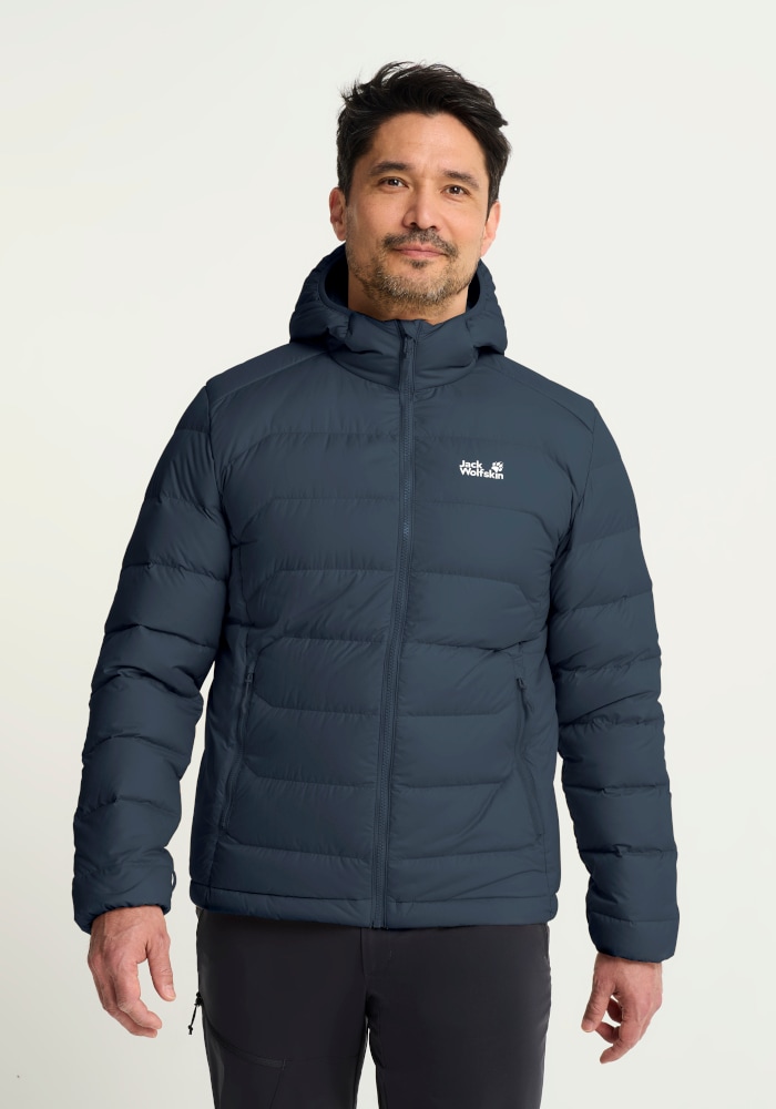 Jack Wolfskin Daunenjacke »WILD PASS DOWN HOODY M RDS« mit Kapuze Daunenjacke, warm, wind- und wasserabweisend