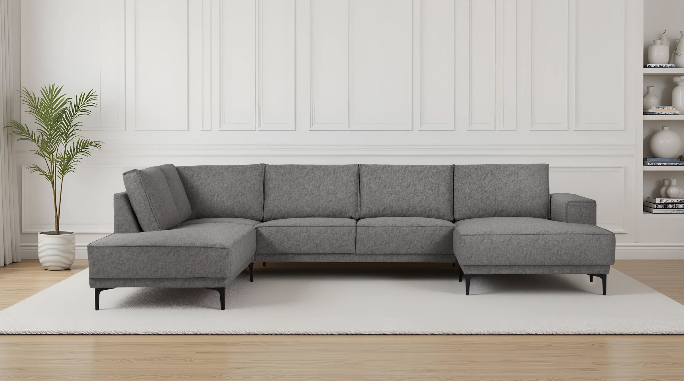 OTTO home Wohnlandschaft "XXL Sofa Oland, Struktur, Flachgewebe, Luxus-Micr günstig online kaufen