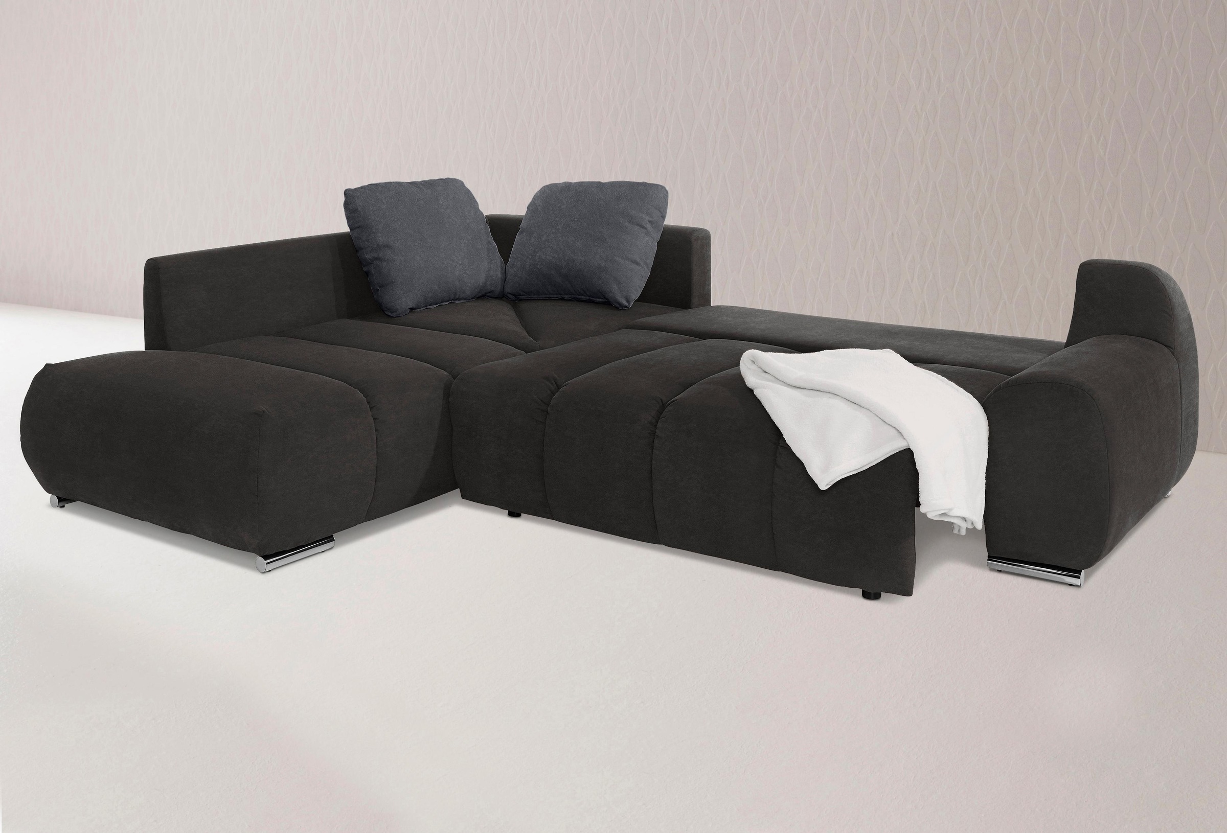 Home affaire Ecksofa "Bono L-Form" mit Ottomane, wahlweise mit Bettfunktion günstig online kaufen