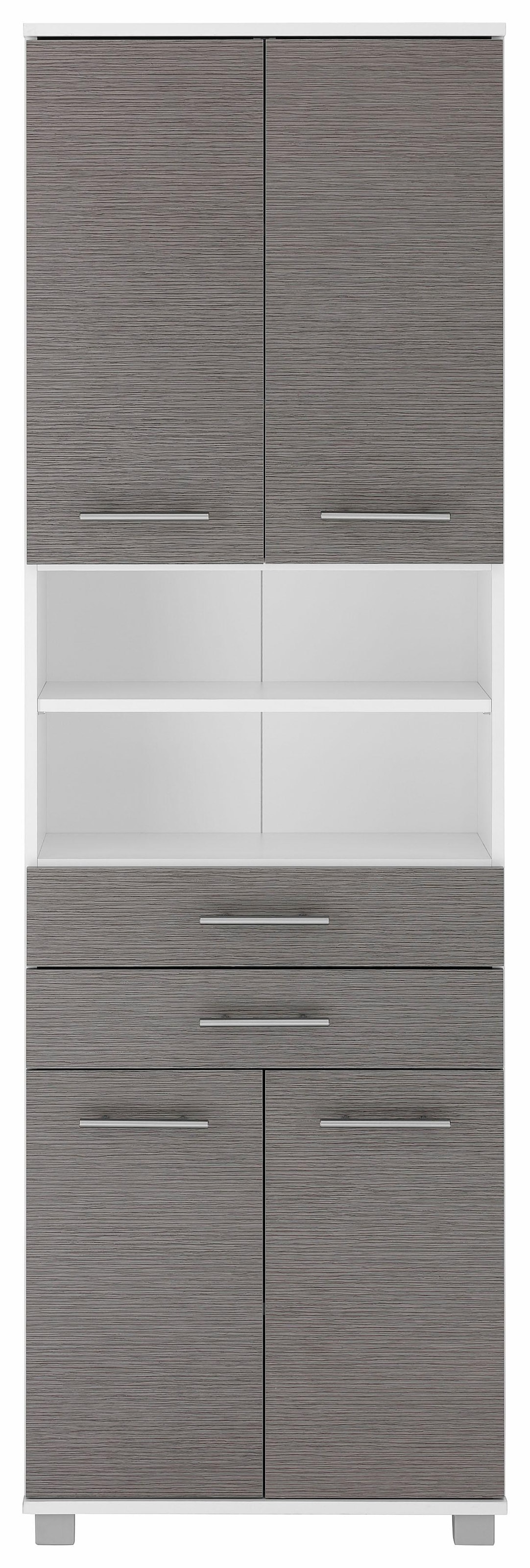 Schildmeyer Hochschrank "Emmi in verschiedenen Farben", Breite 60 cm, Metallgriffe, mit 2 Schubkästen