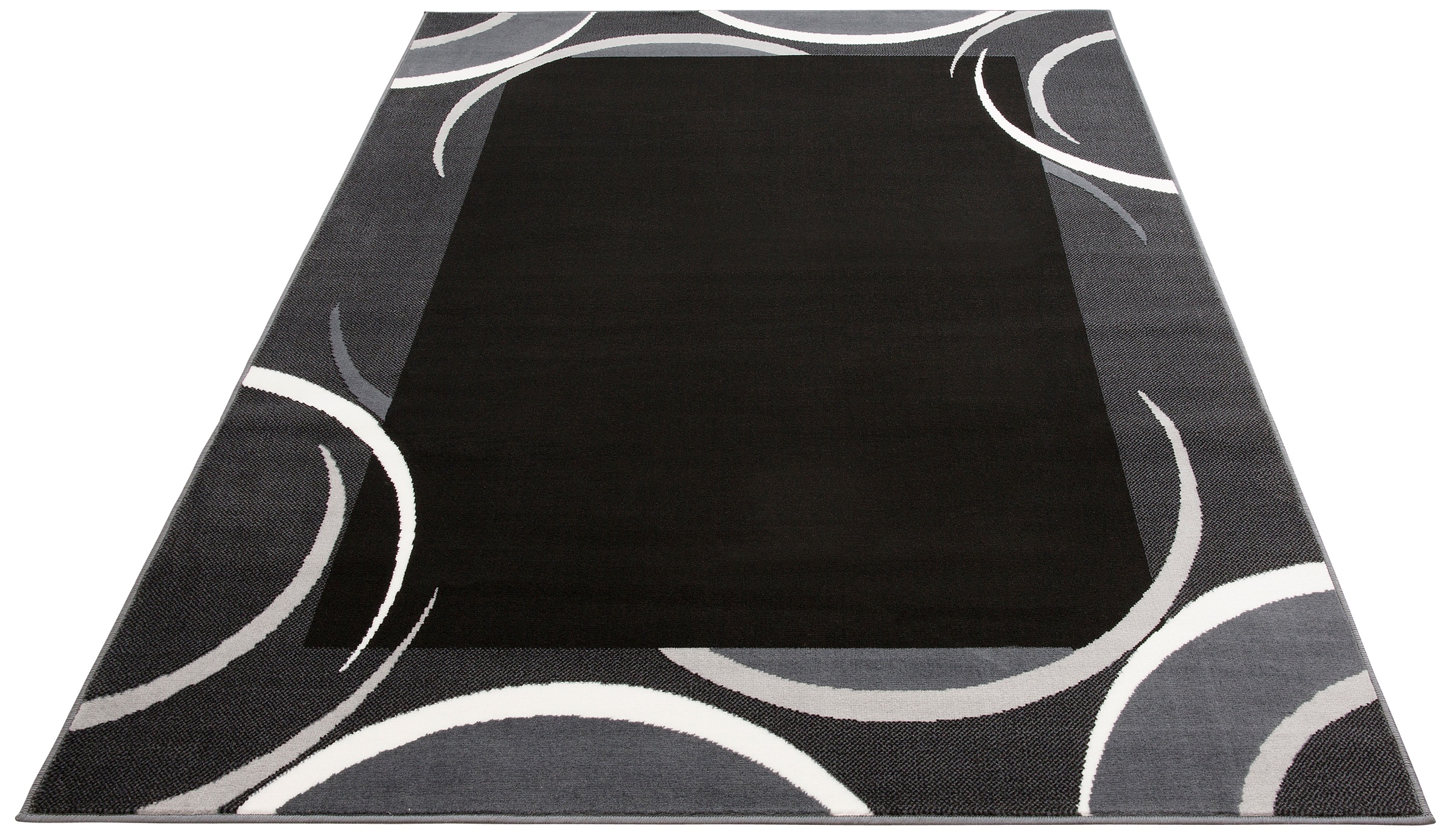 Teppich OTTO HOME "Noah" Gr. 7, grau (anthrazit), B:240cm H:7mm L:330cm, Kunstfaser, Teppiche, Teppich, weiche Haptik, Teppich mit Bordüre, Kurzflor, verspieltes Design 3