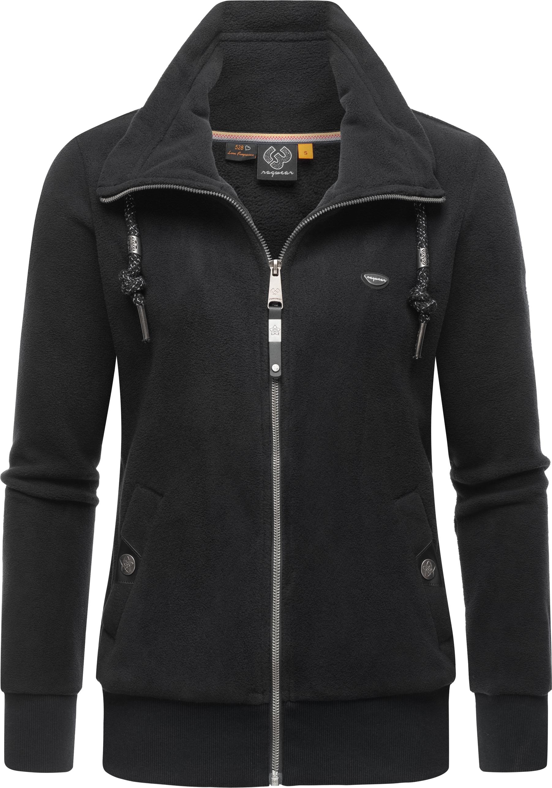 Zip Sweatjacke Fleece Solid«, Fleece | Zip-Sweater BAUR kaufen »Rylie weicher Kordeln mit Ragwear