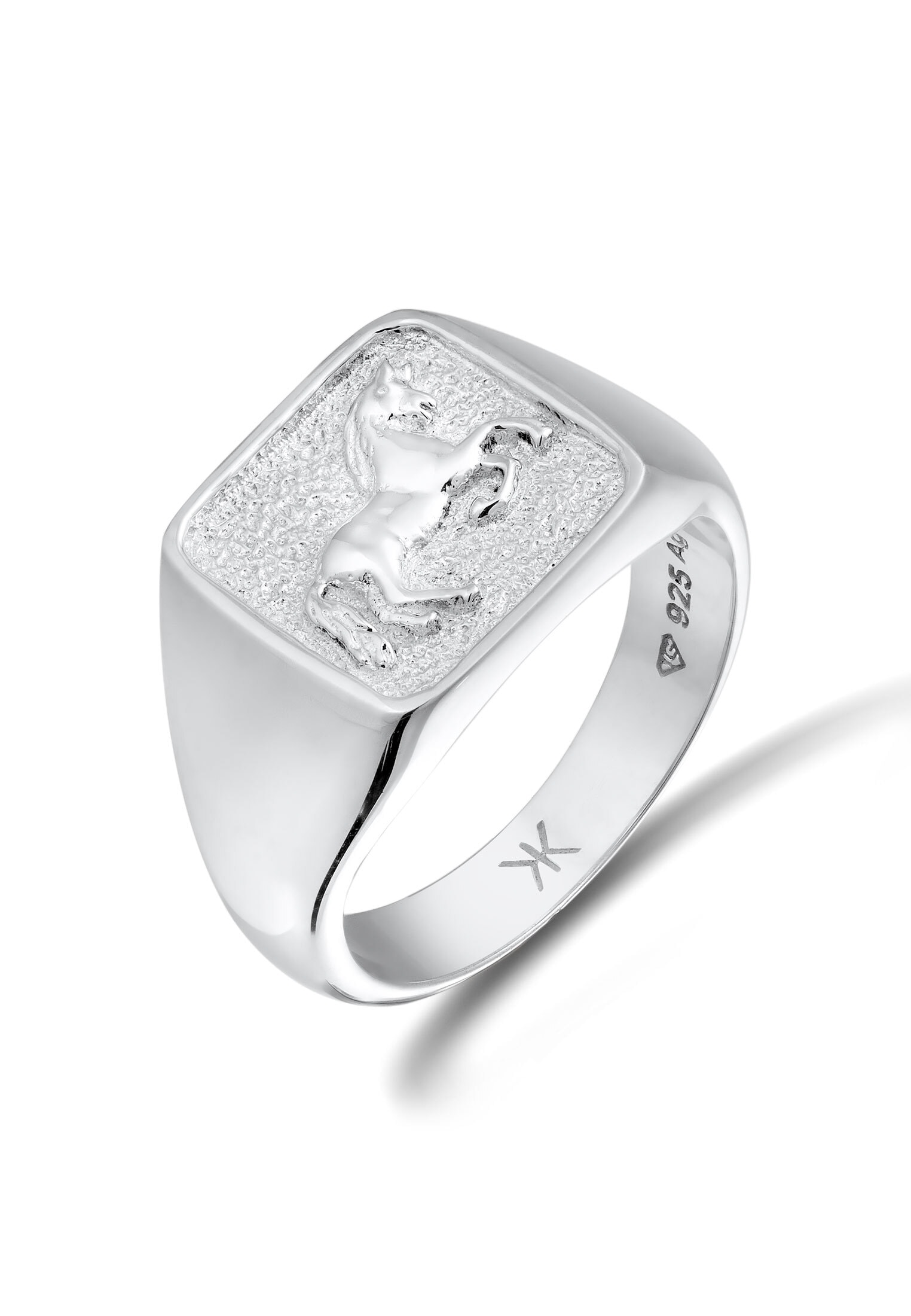 Kuzzoi Siegelring »Ring Siegelring Pferd 925 Sterling Silber«