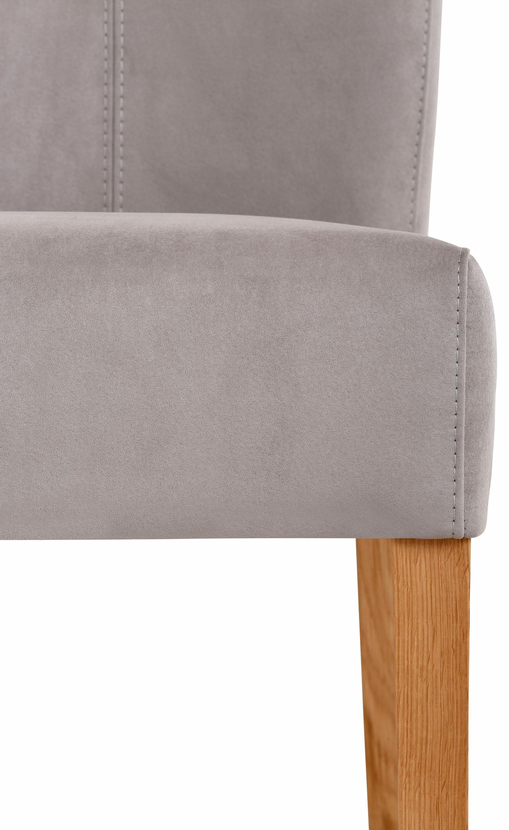 Home affaire Esszimmerstuhl »Queen Polsterstuhl BESTSELLER«, (Set), 4 St., Luxus-Microfaser, verschiedene Bezüge, Gestell Massivholz