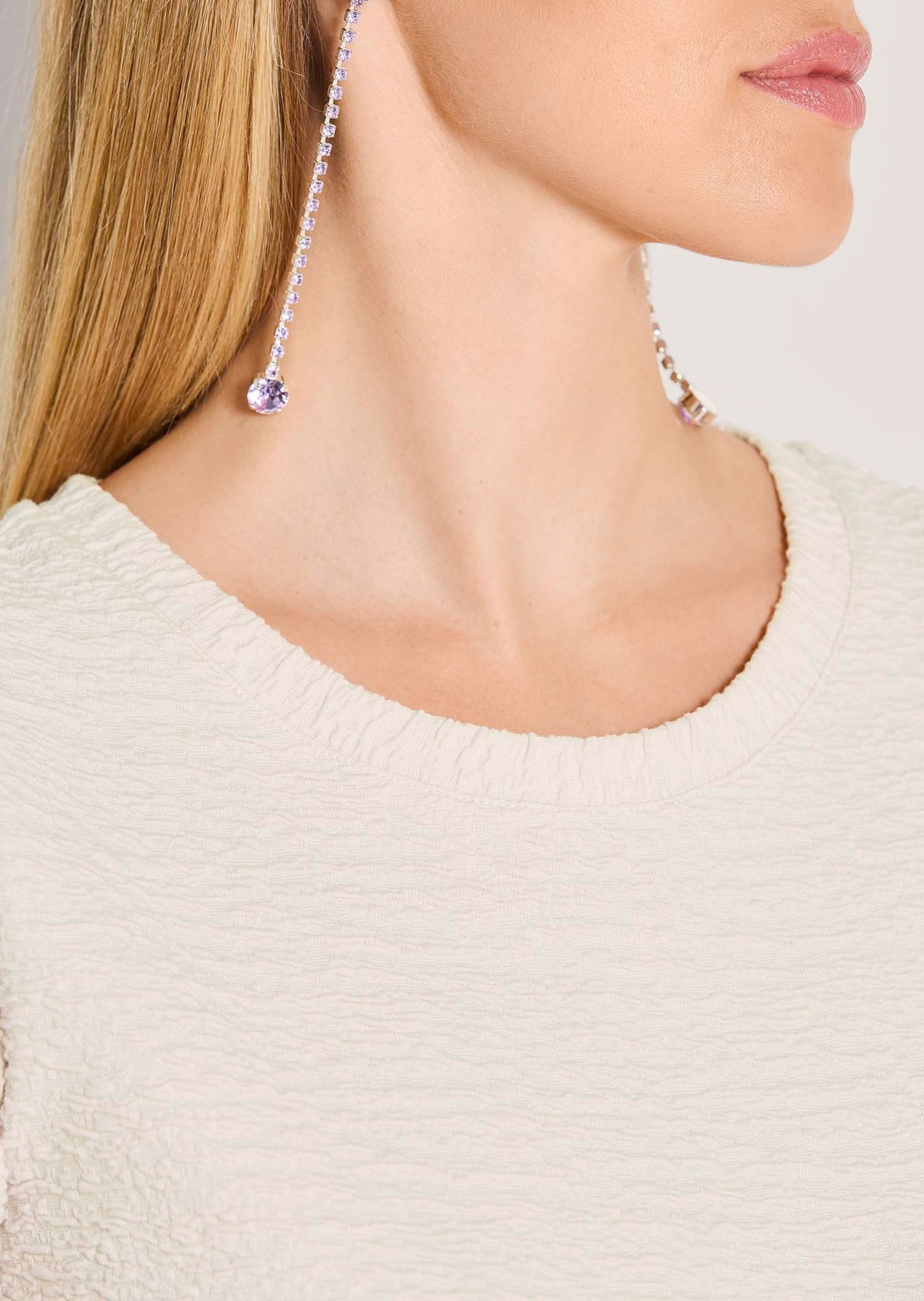 MADELEINE Kurzarmshirt »Shirt Elegantes Basic-Shirt, Kreppqualität« Kreppgewebe