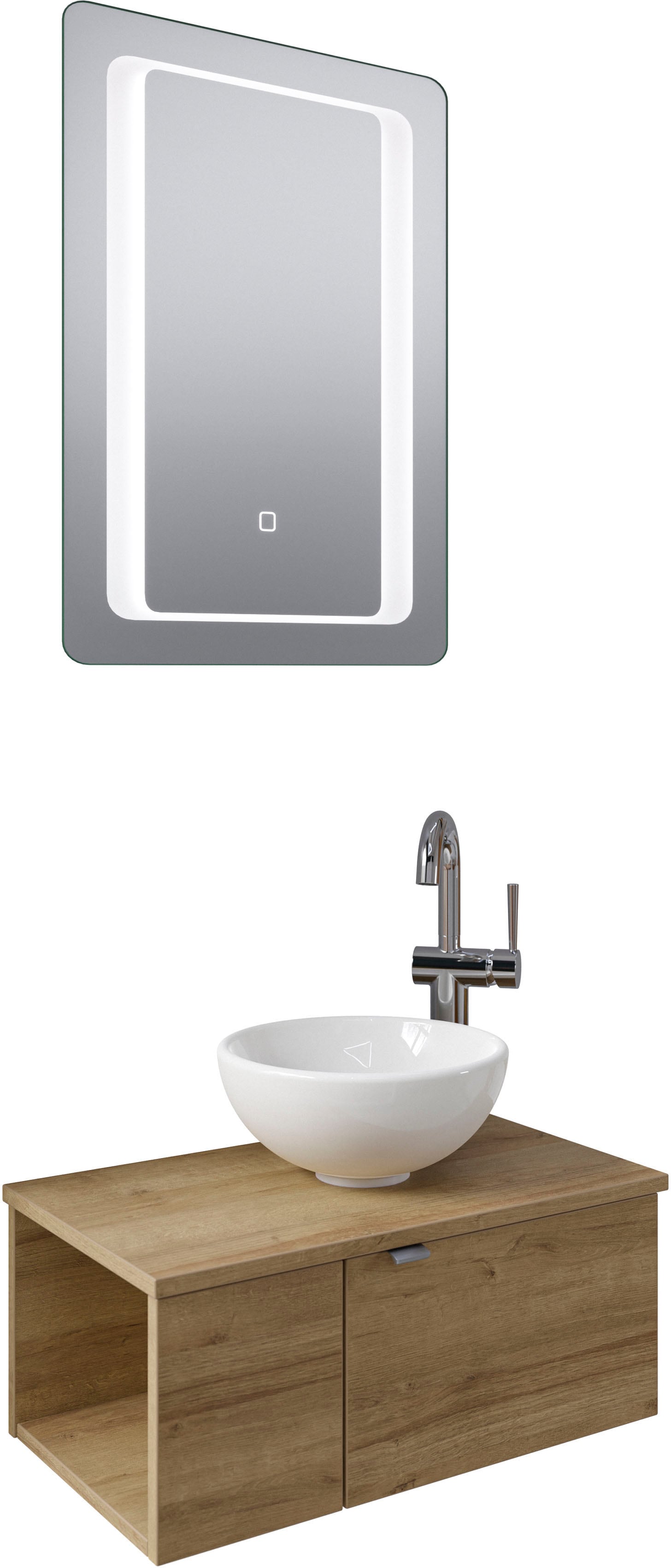 Saphir Badmöbel-Set "Serie 6915" 4 Stk. tlg. Gäste-Bad, 61 cm breit, mit LE günstig online kaufen