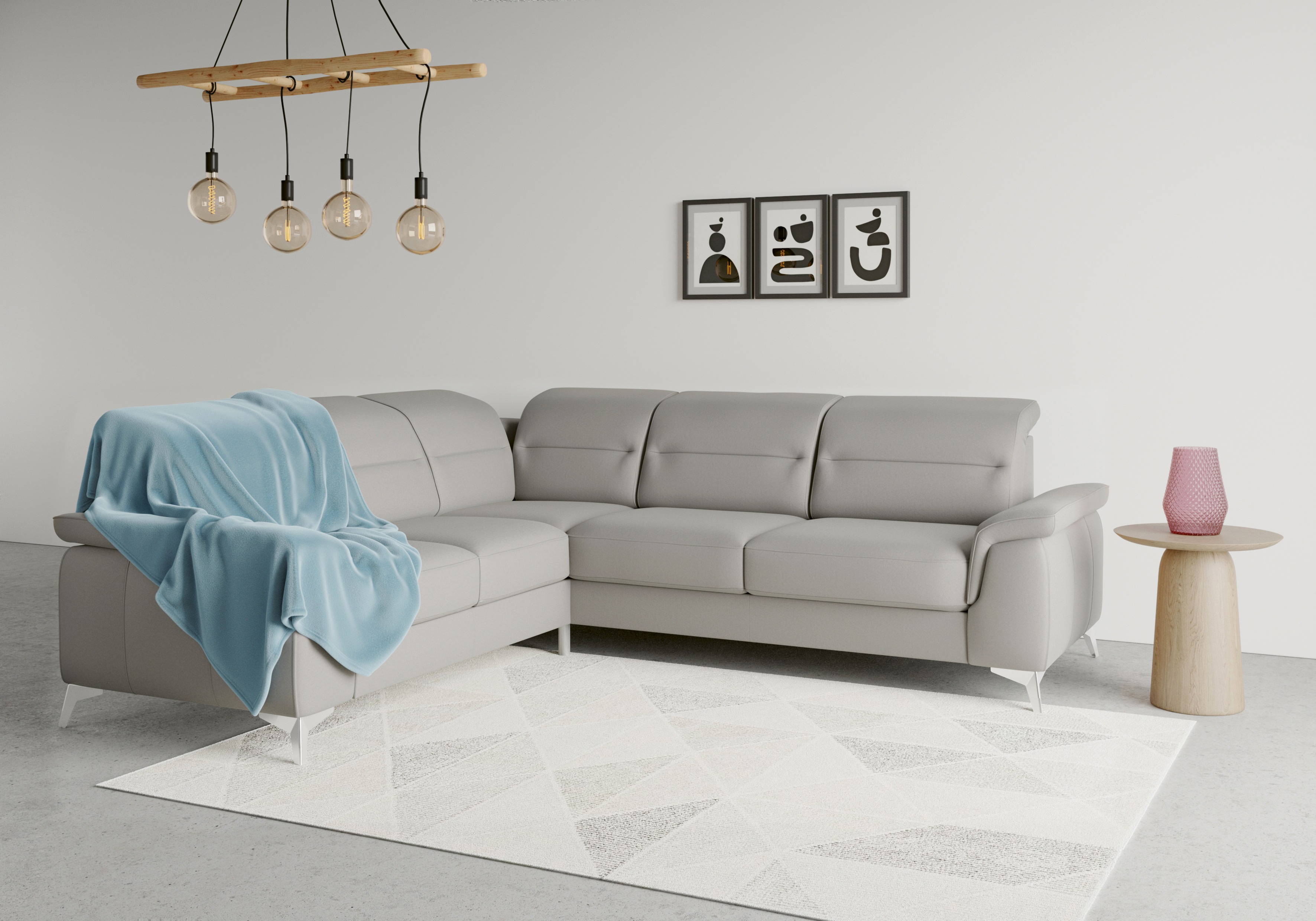 Thumbnail - sit&more Ecksofa "Sinatra L-Form" optional mit Kopfteilverstellung und Armteilfunktion