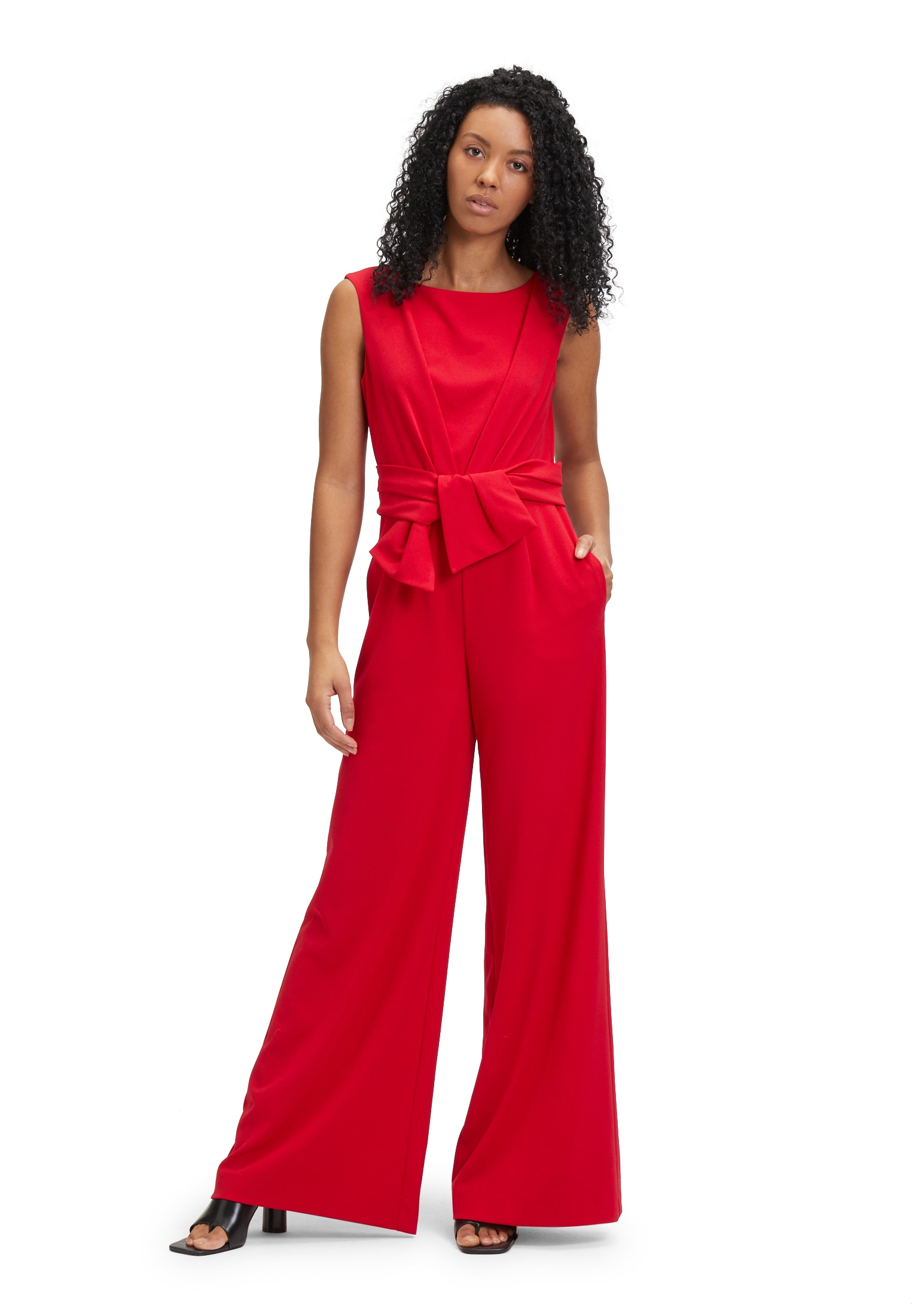 Vera Mont Overall "Damen Jumpsuit mit weitem Bein" 1 tlg. Bunddetail günstig online kaufen