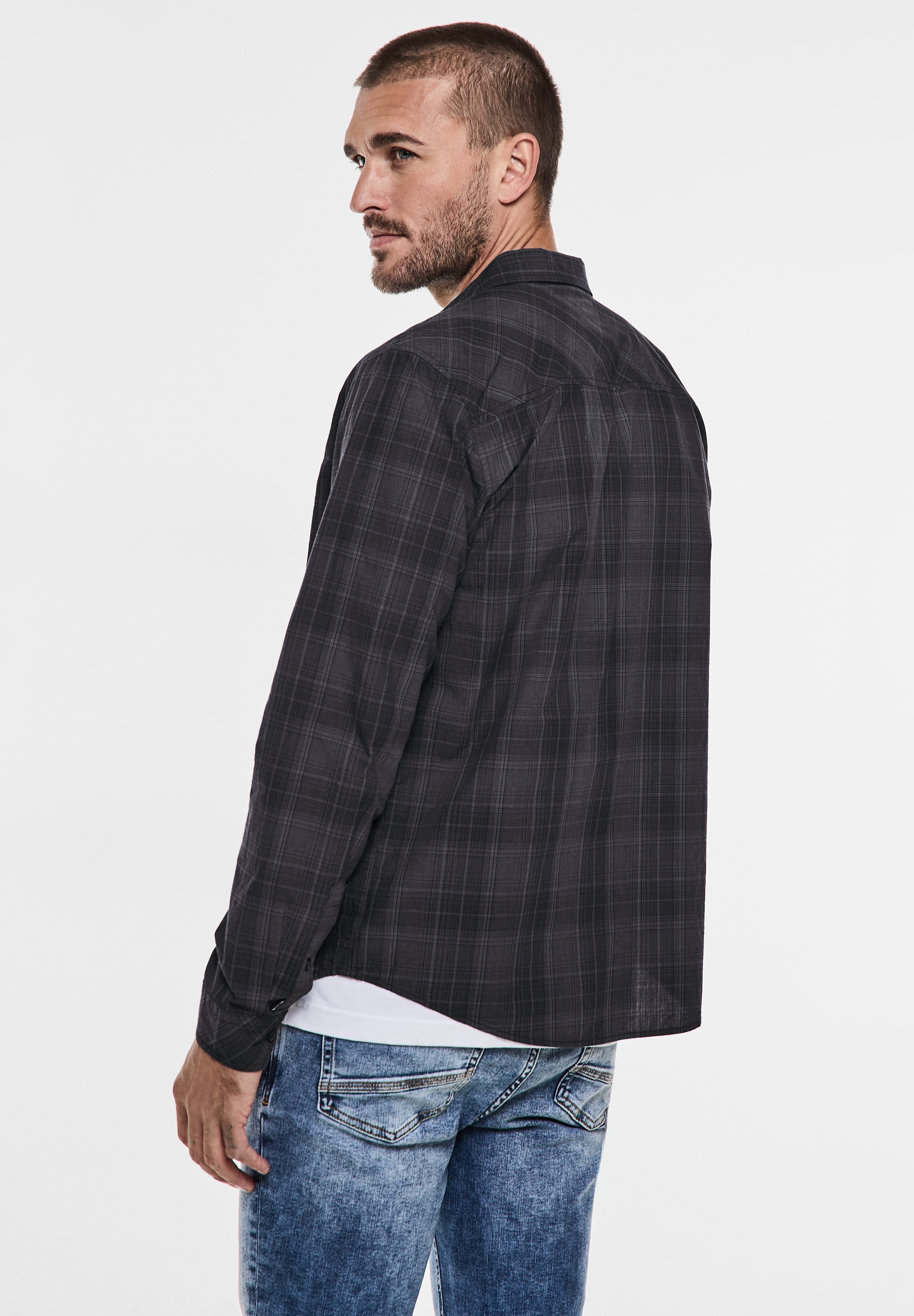 STREET ONE MEN Karohemd, aus reiner Baumwolle