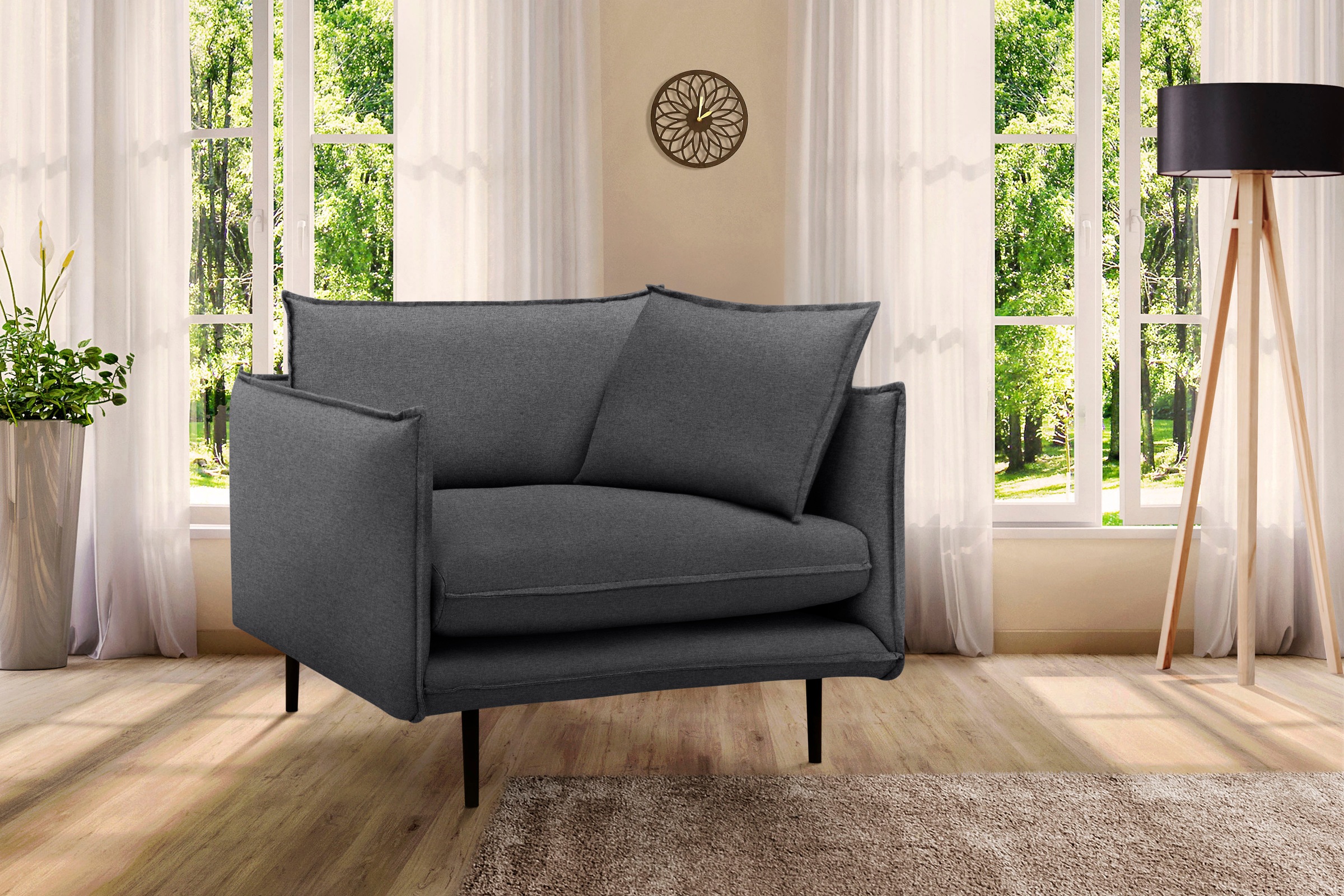 Home affaire 1,5-Sitzer "Somba" mit dickem Keder und eleganter Optik günstig online kaufen