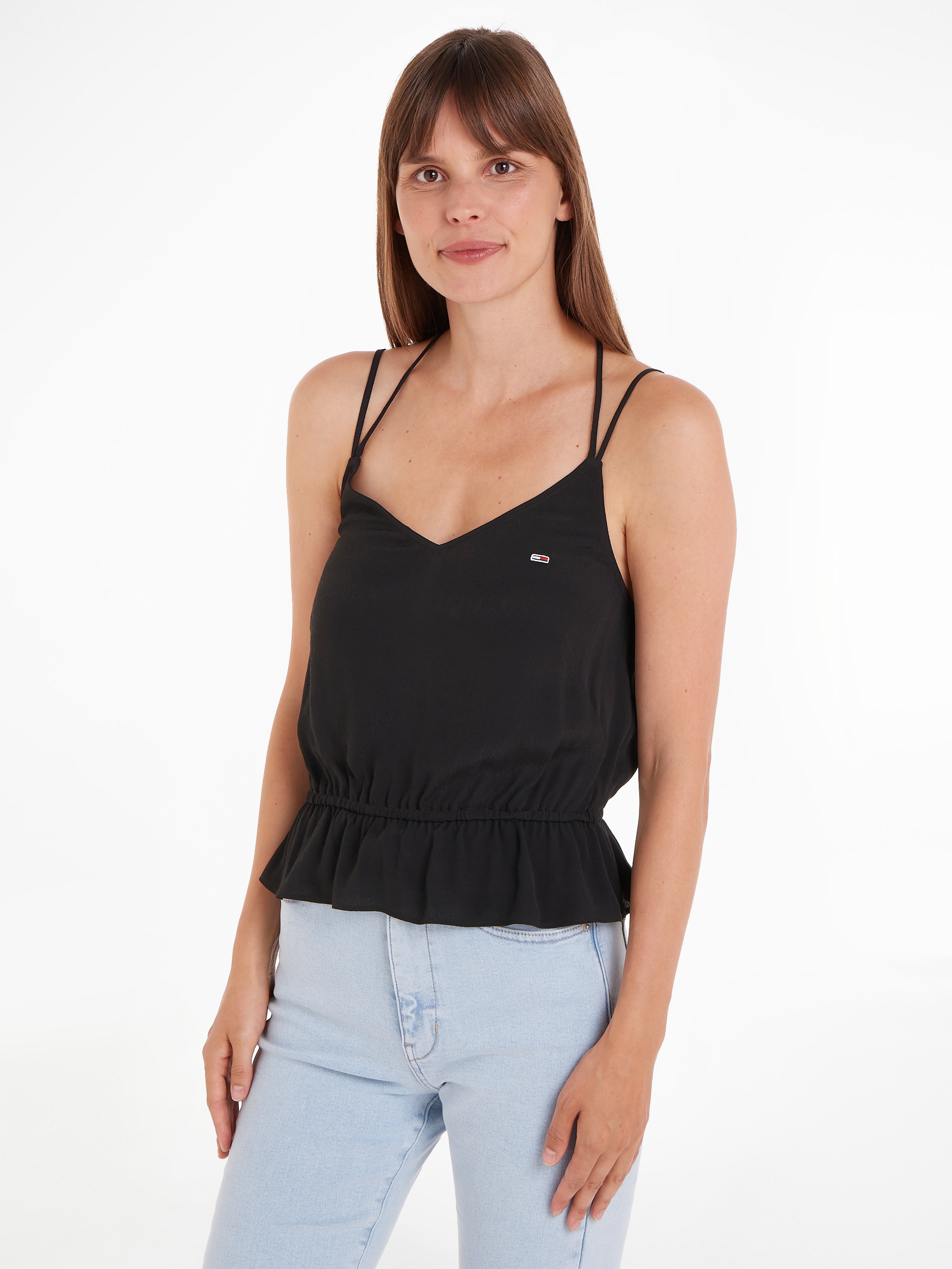 Tommy Jeans Blusentop "TJW ESSENTIAL STRAPPY TOP", mit Tommy Jeans Logo