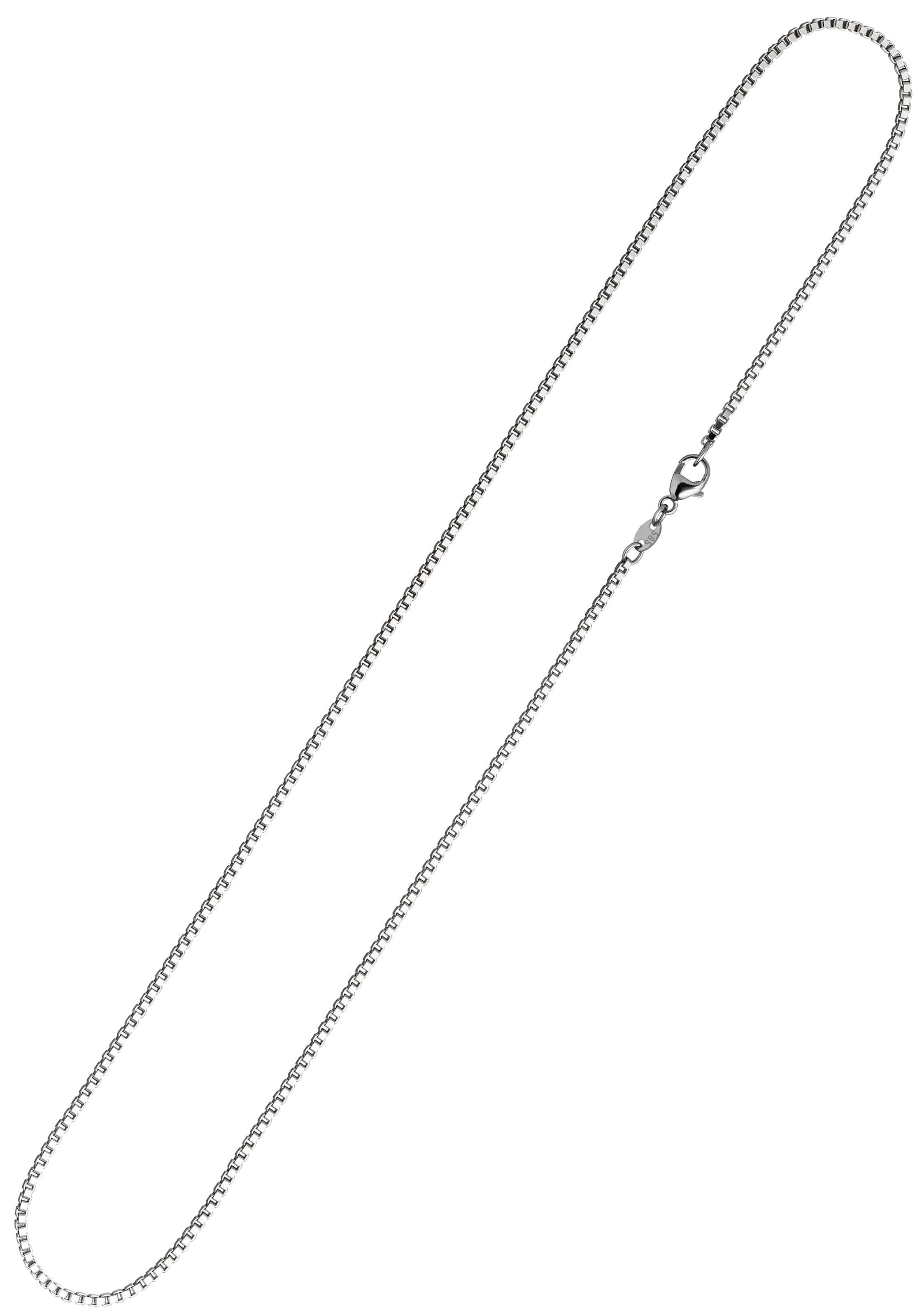 JOBO Damen Goldkette "Venezianerkette 1,5 mm", 38cm, Weißgold 585, silber, Weißgold 585, Halsketten, 14 Karat 585 Weißgold