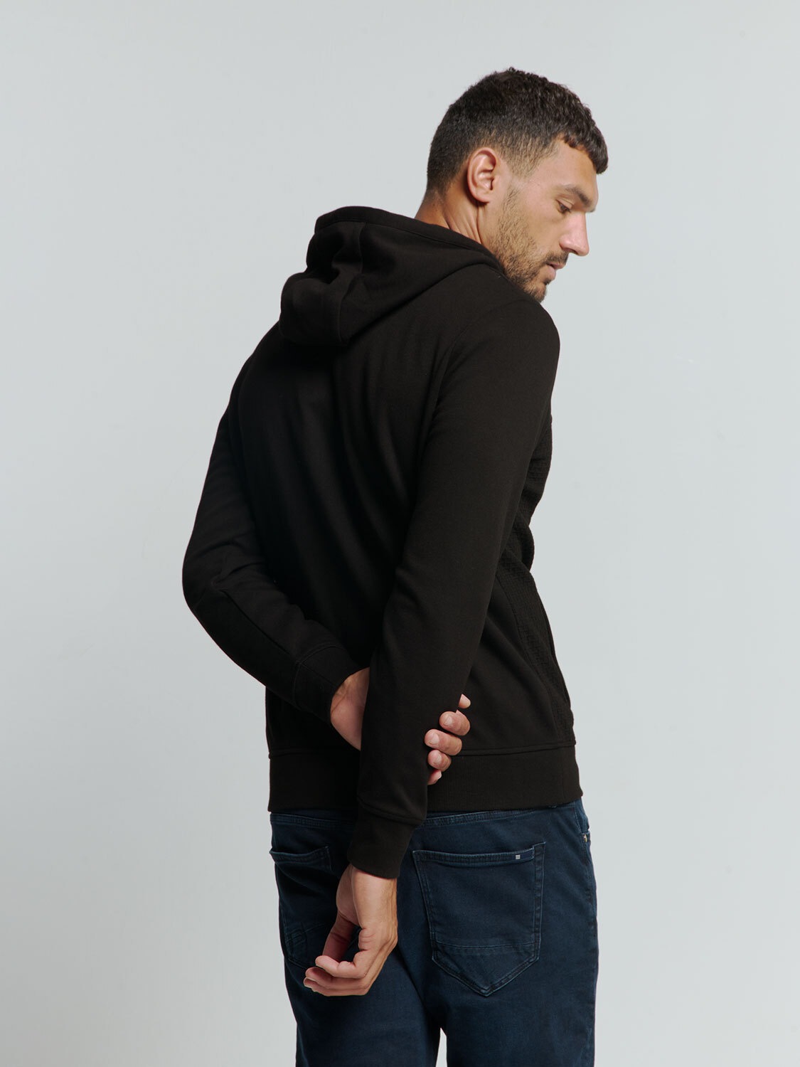 NO EXCESS Sweater »No Excess Jacquard-Kapuzenweste Pullover«