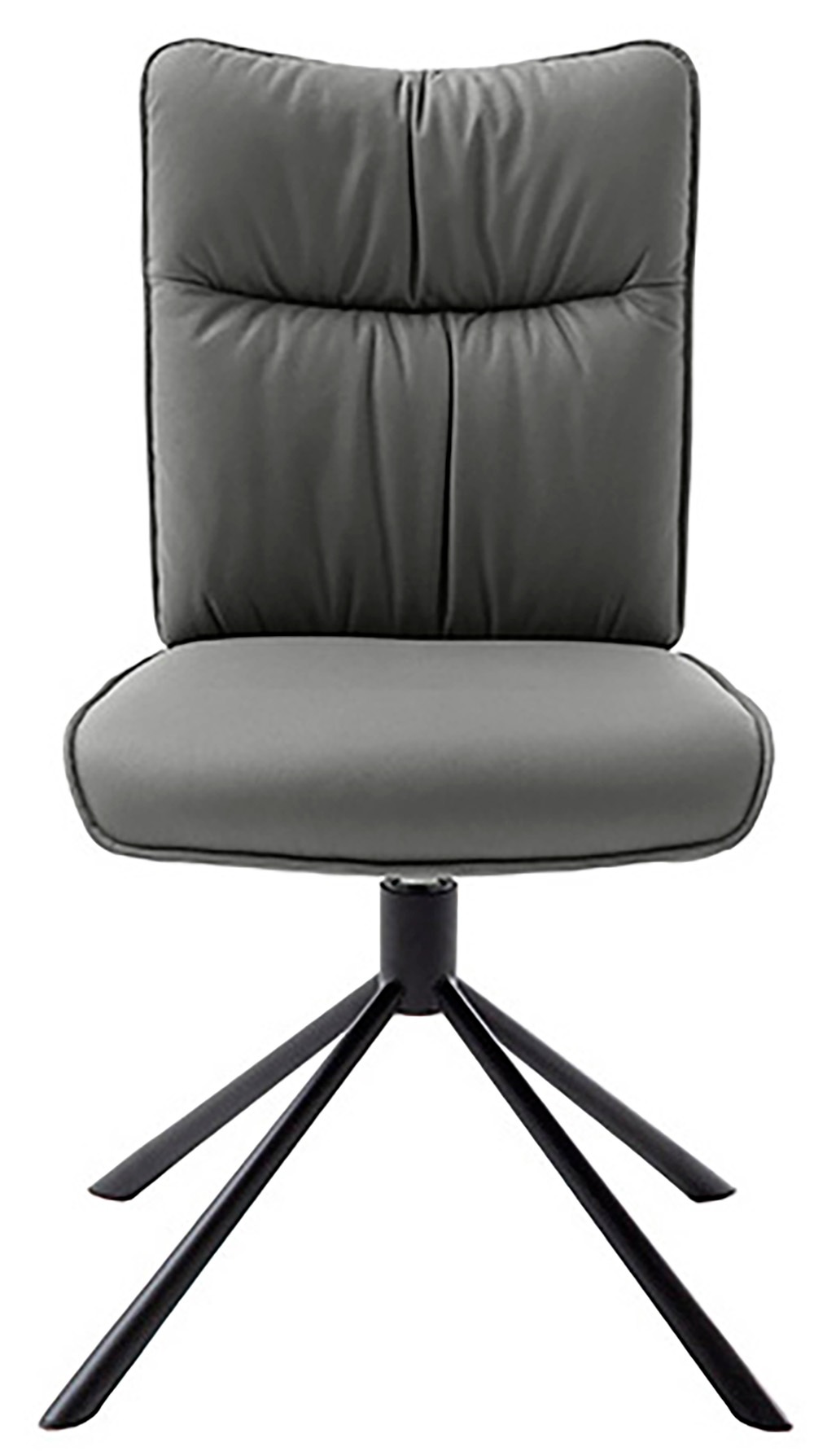 MCA furniture 4-Fußstuhl »MARIN Esszimmerstuhl (2er Set) - Stuhl«, (Set), 2 St., Microfaser, 360° drehbar, Metall schwarz, beweglichen Rücken, belastbar 120 kg