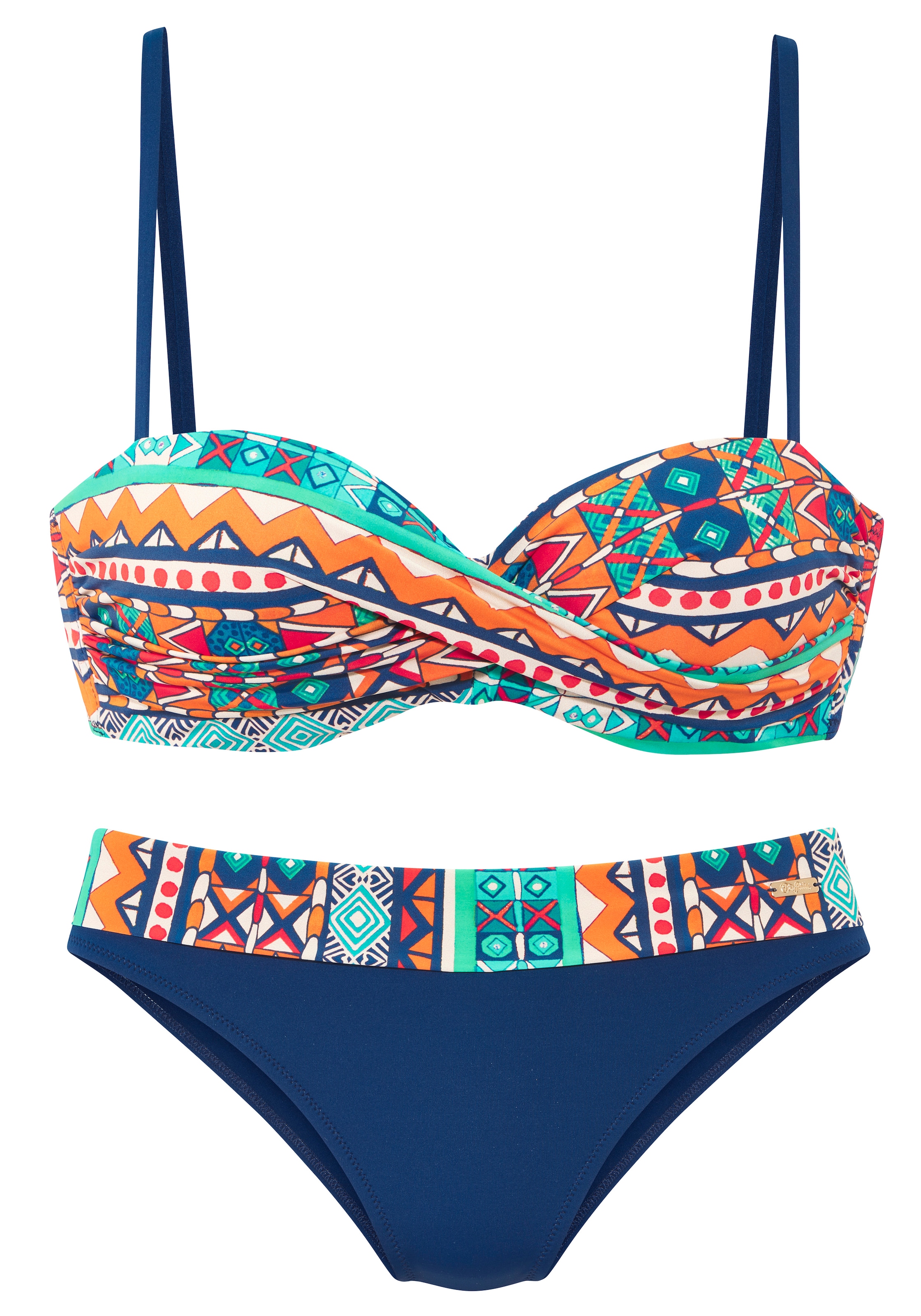 Buffalo Bügel-Bandeau-Bikini mit farbenfrohen Design günstig online kaufen