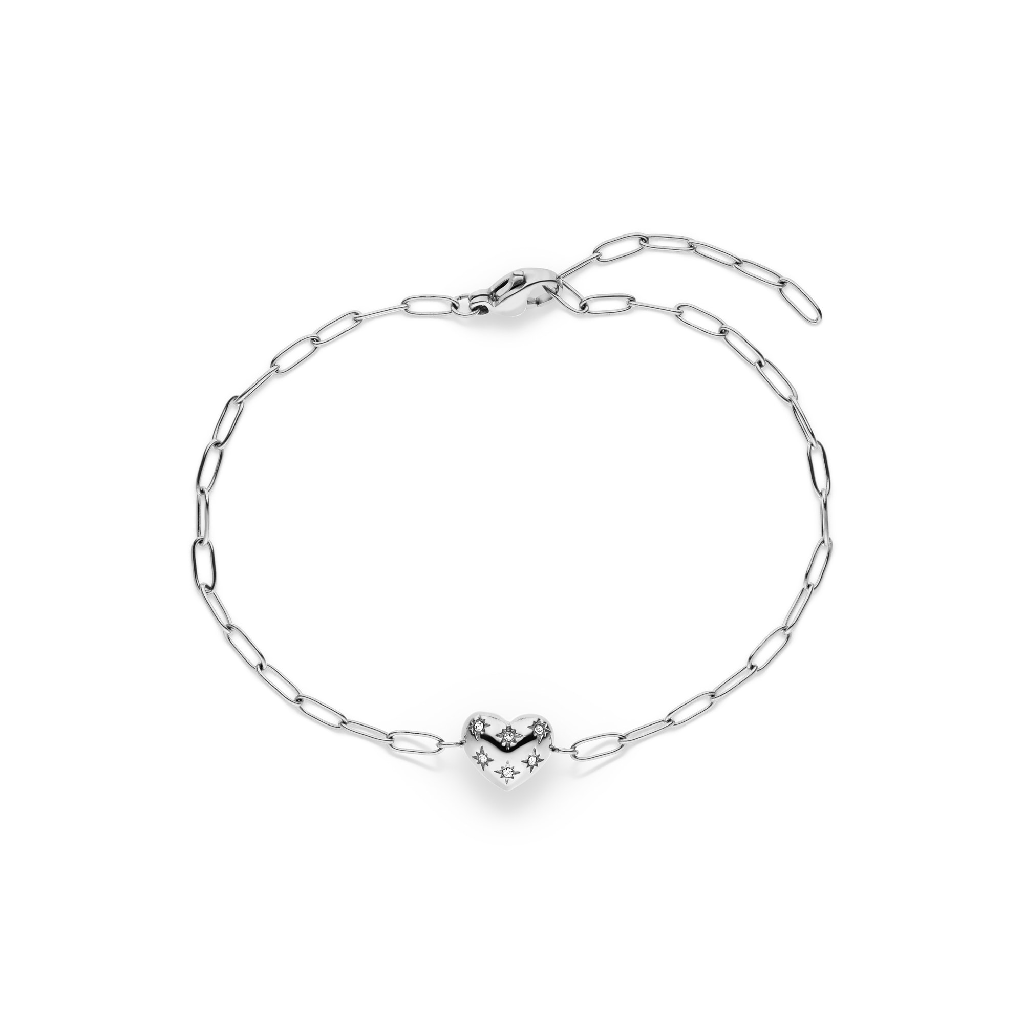 Tamaris Armband »Schmuck Geschenk Edelstahl Valentines, Herz« mit Zirkonia (synth.)