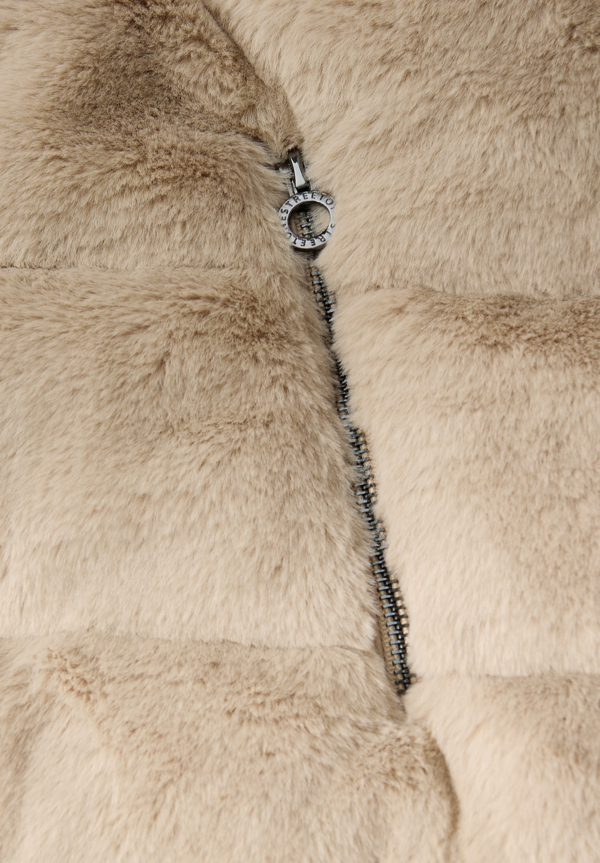 STREET ONE Fellimitatjacke ohne Kapuze mit Stehkragen