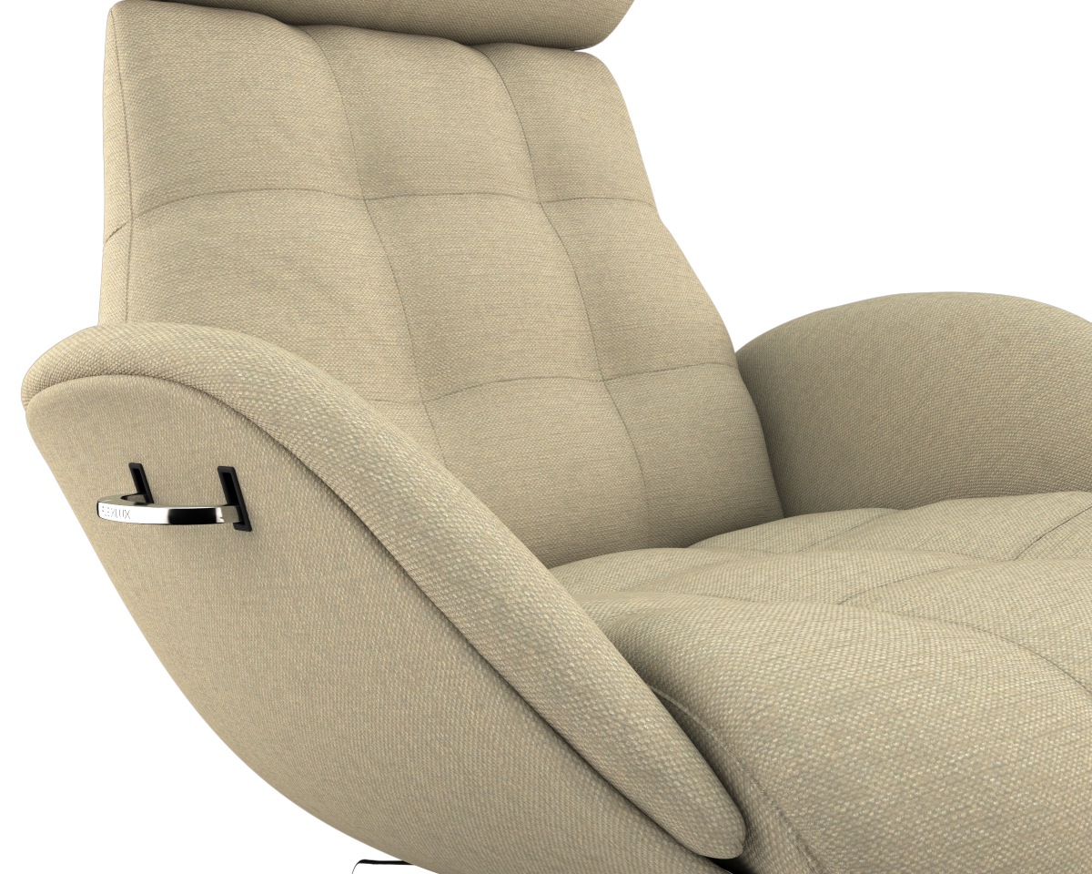 FLEXLUX Relaxsessel »Chester, Funktionsessel, Polstersessel, Armlehnen-, TV-Fernsehsessel«, Premium Komfort, Rücken- und Kopfteilverstellung, Drehbar, Fuß Schwarz