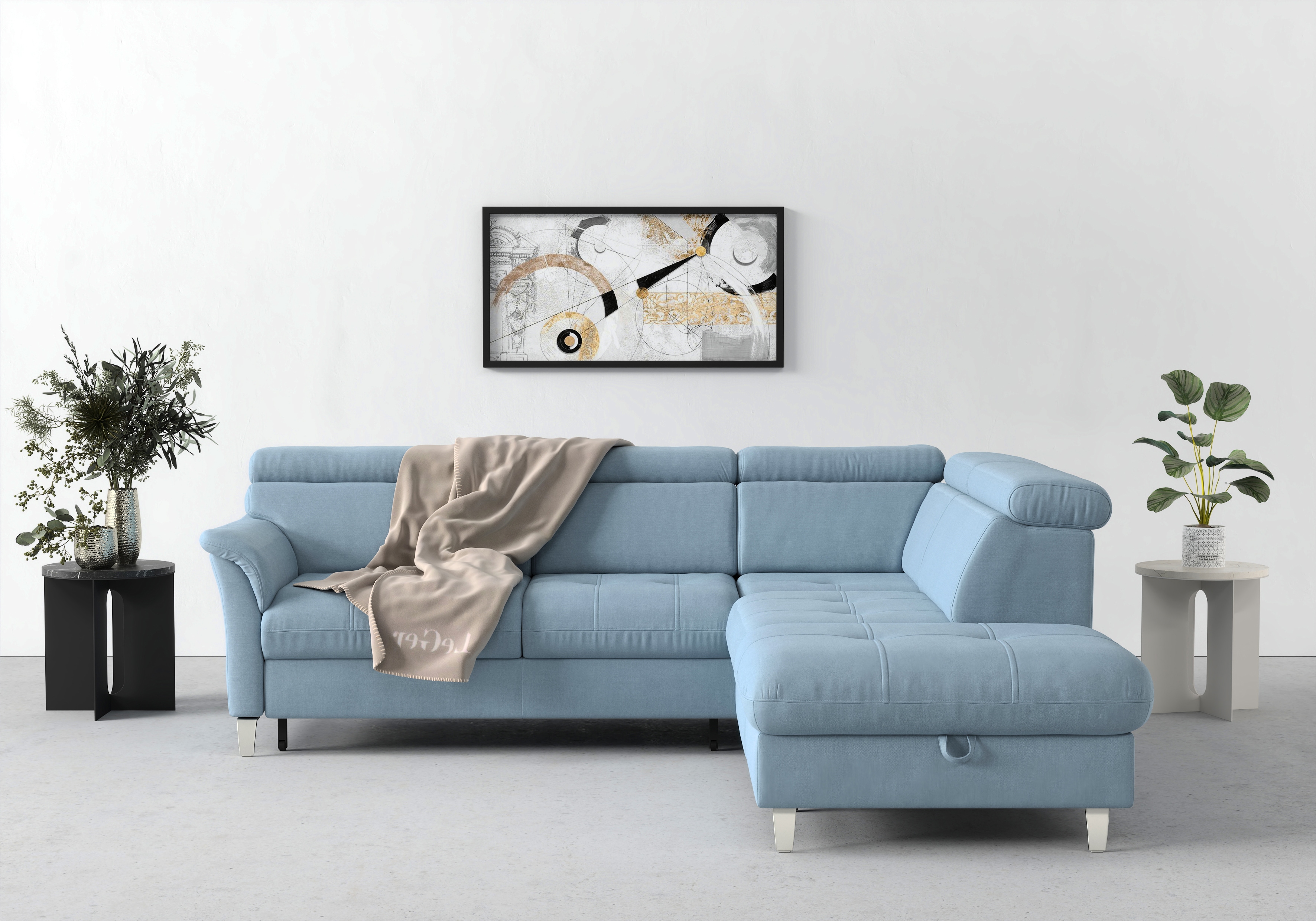 sit&more Ecksofa "Marano L-Form" inklusive Kopfteilverstellung, optional Schlaffunktion & Bettkasten